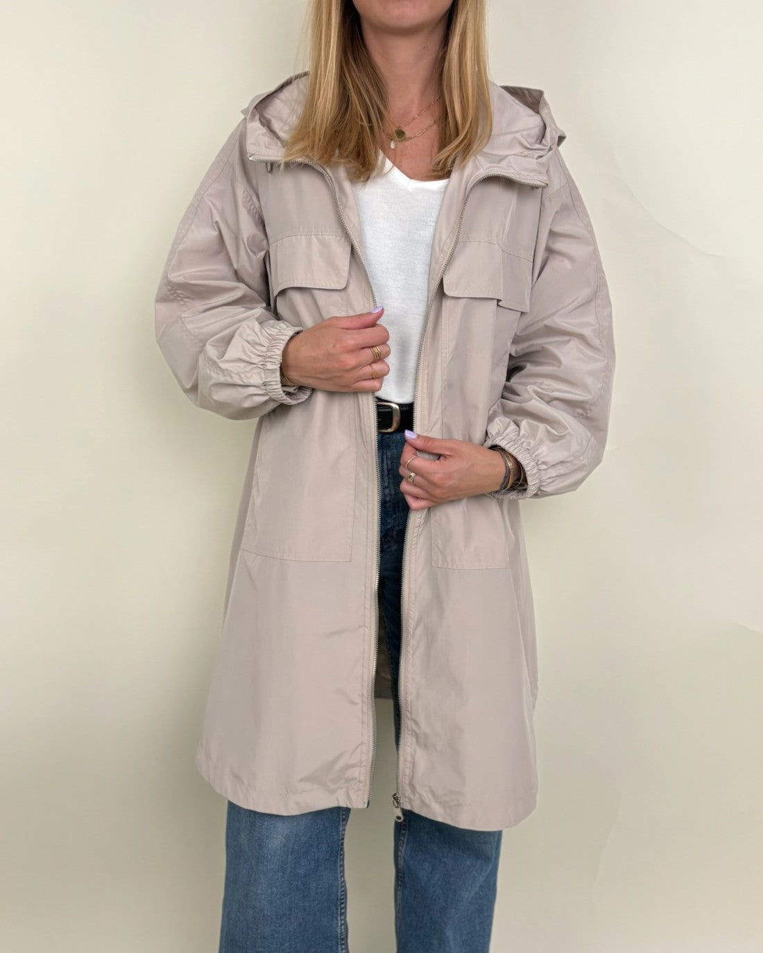 Long hooded parka