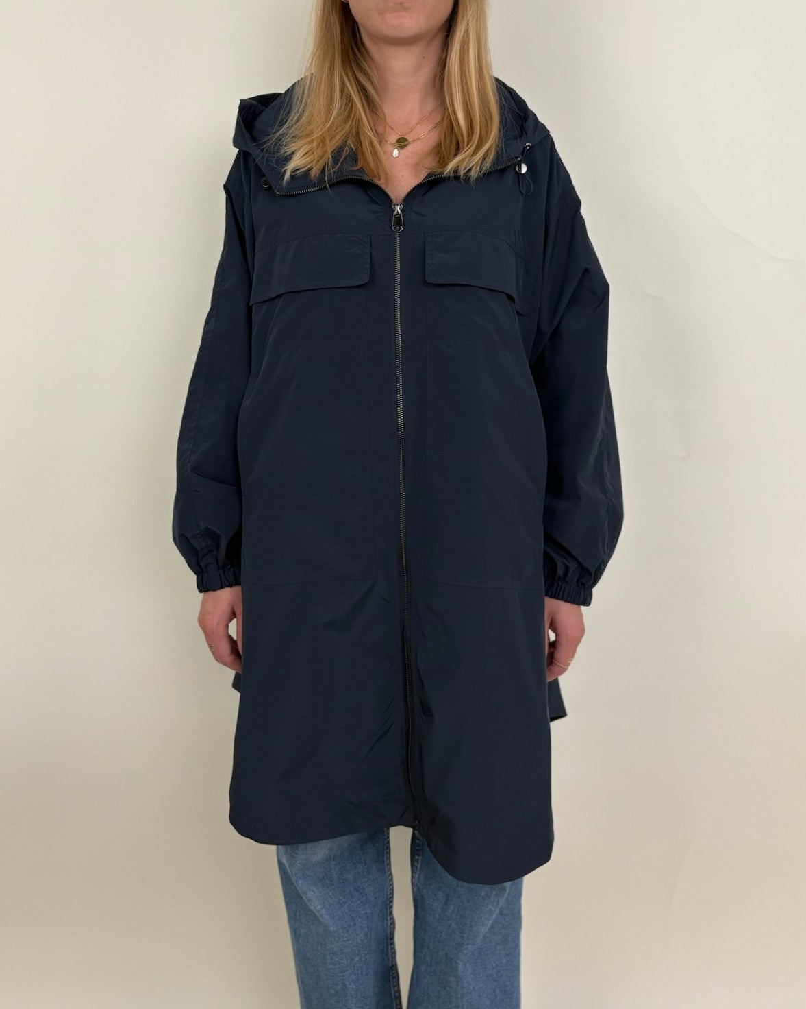 Long hooded parka