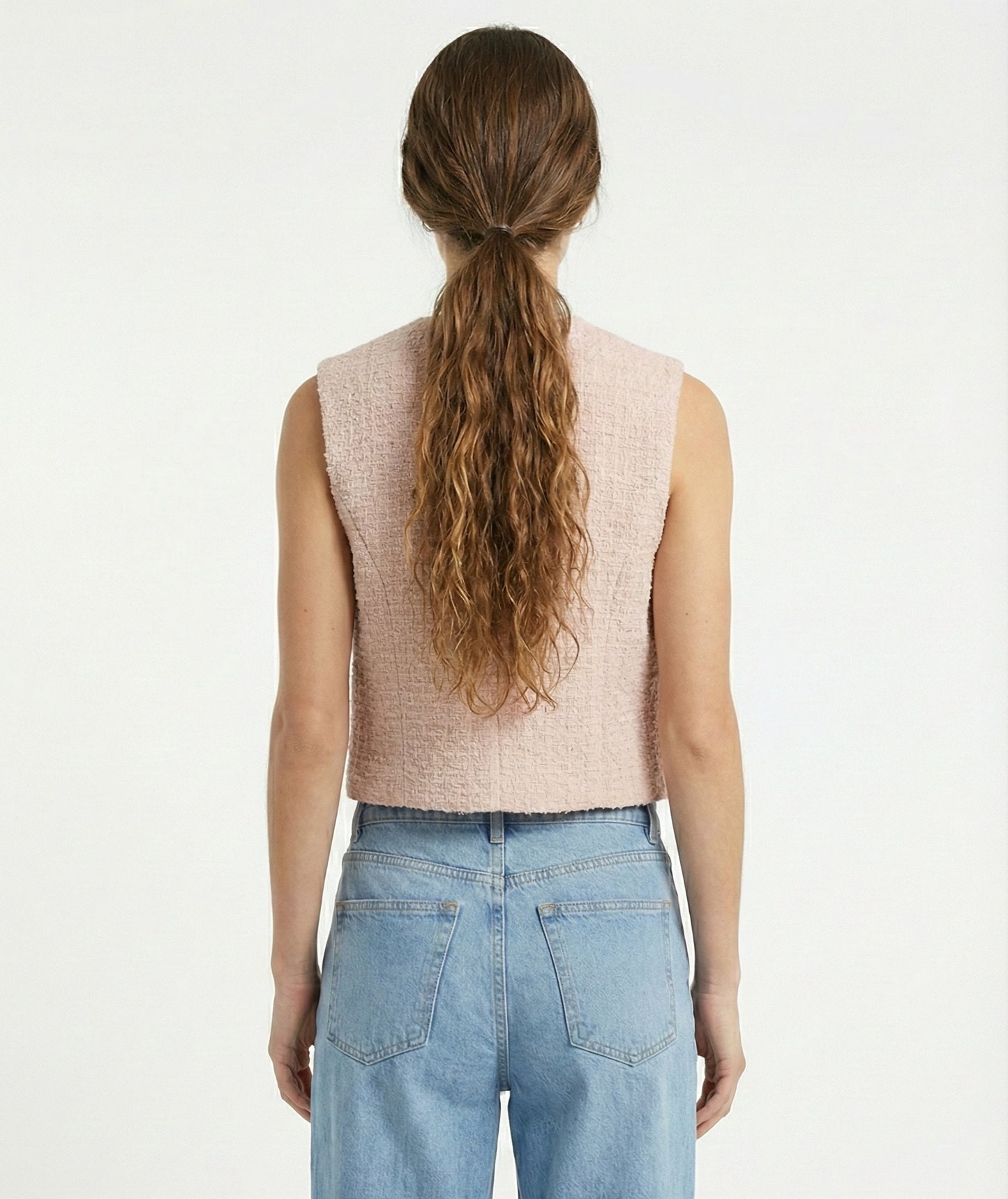 CHAQUETA DE TWEED SIN MANGAS