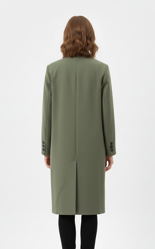 OVERSIZED COAT WITH DOUBLE-BREASTED CLOSURE