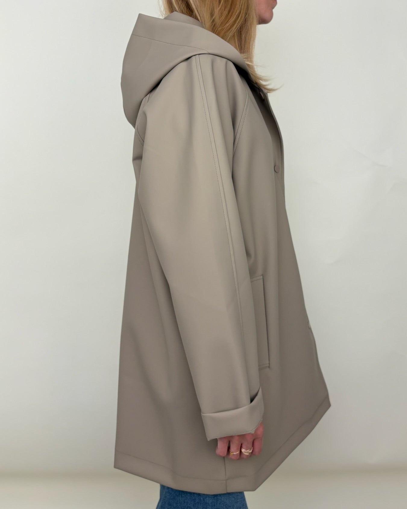 MID-LENGTH WATERPROOF PARKA WITH HOOD