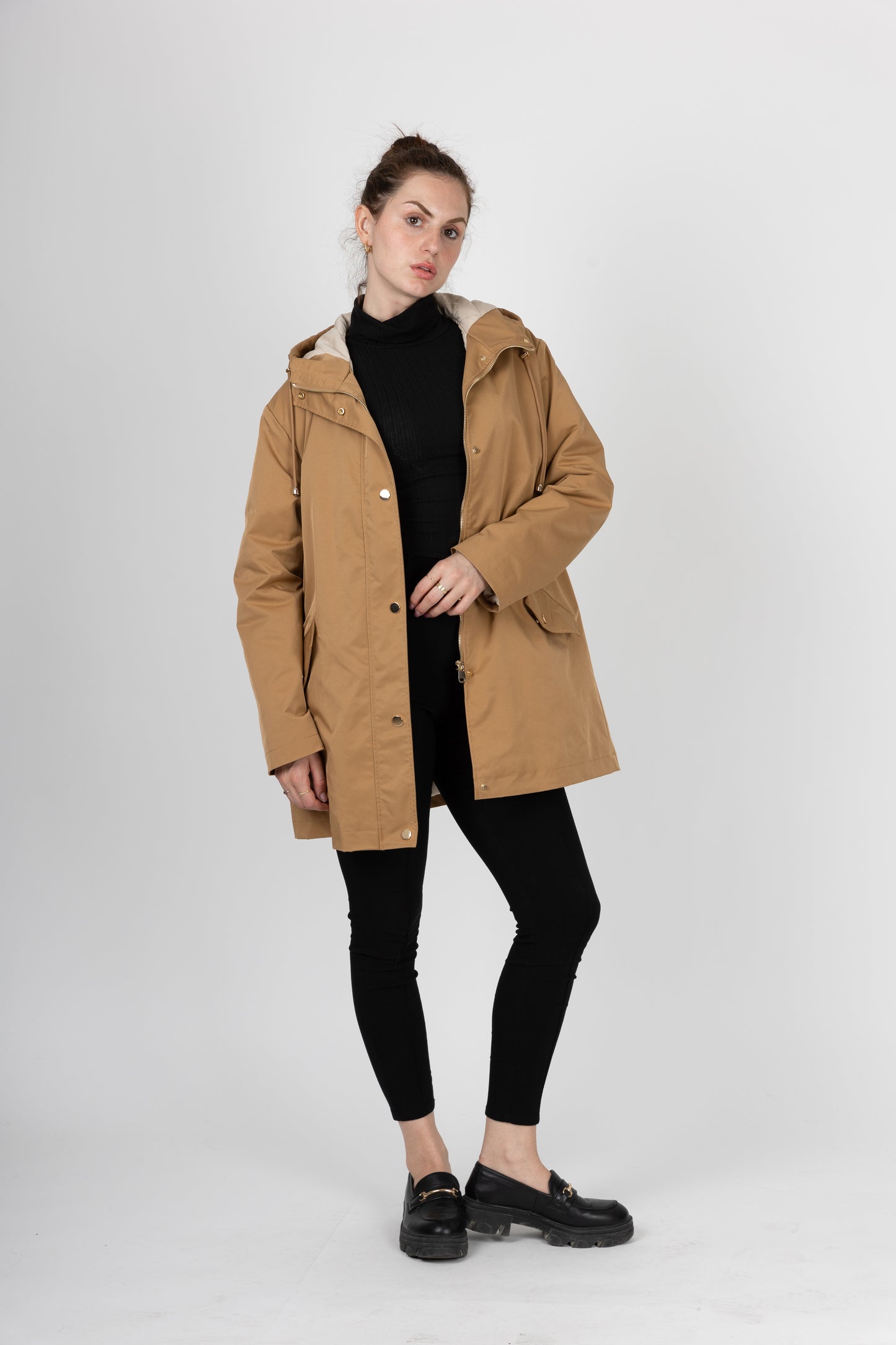 MID-LENGTH HOODED PARKA