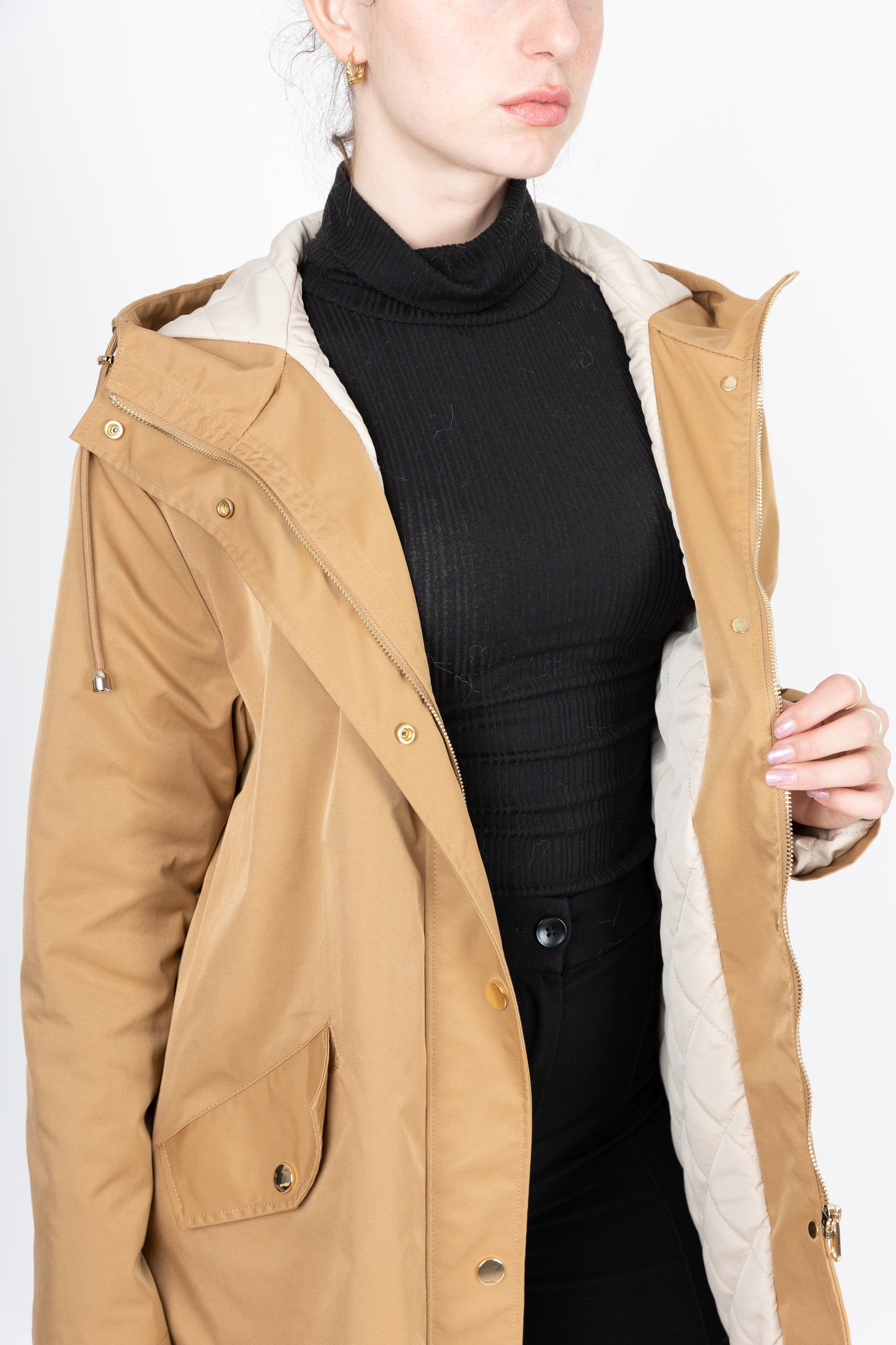 MID-LENGTH HOODED PARKA