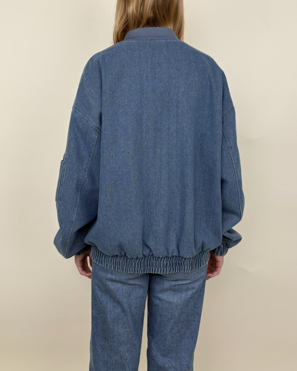 DENIM BOMBER JACKET