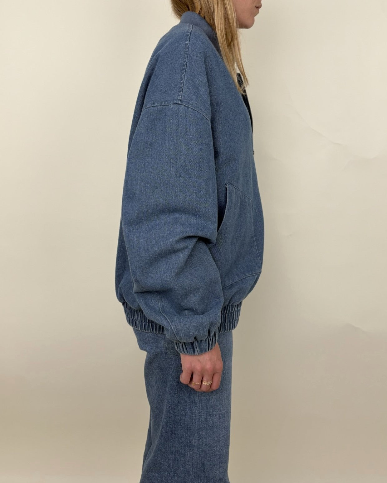 DENIM BOMBER JACKET