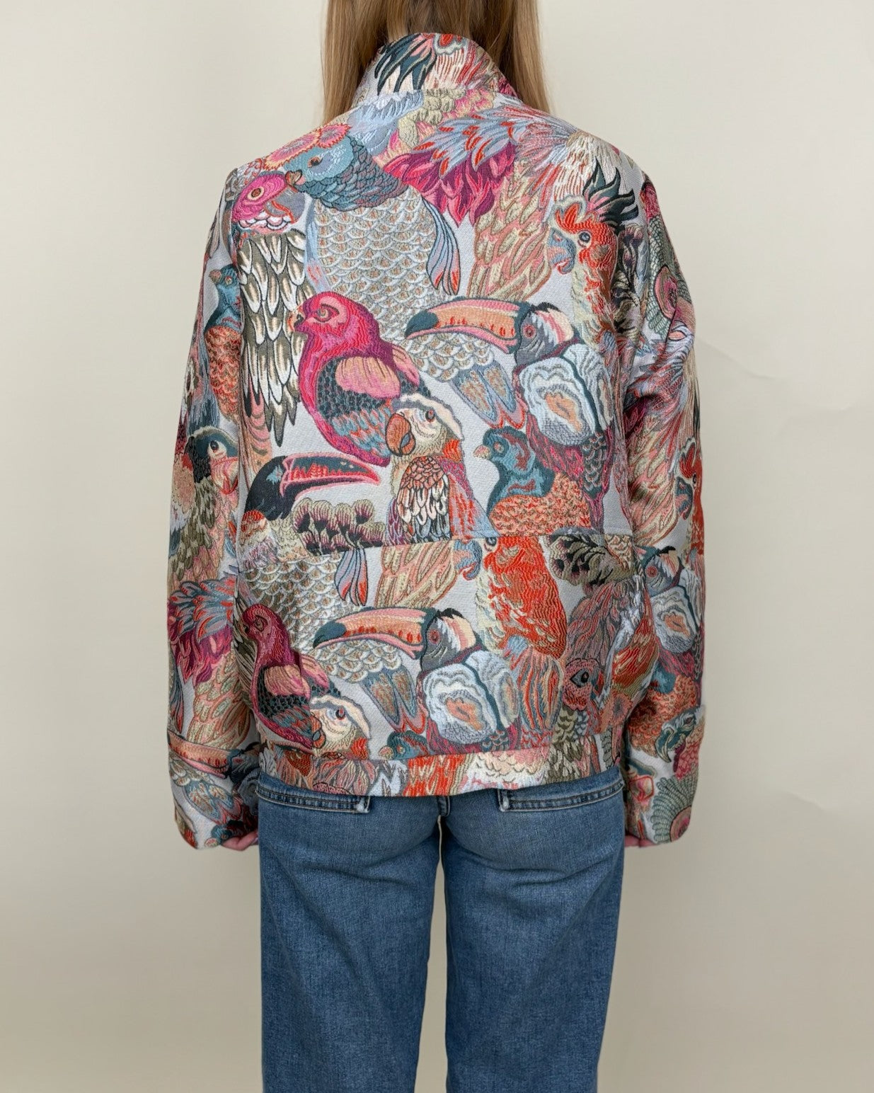 BLOUSON À MOTIF JACQUARD MÉTALLISÉ