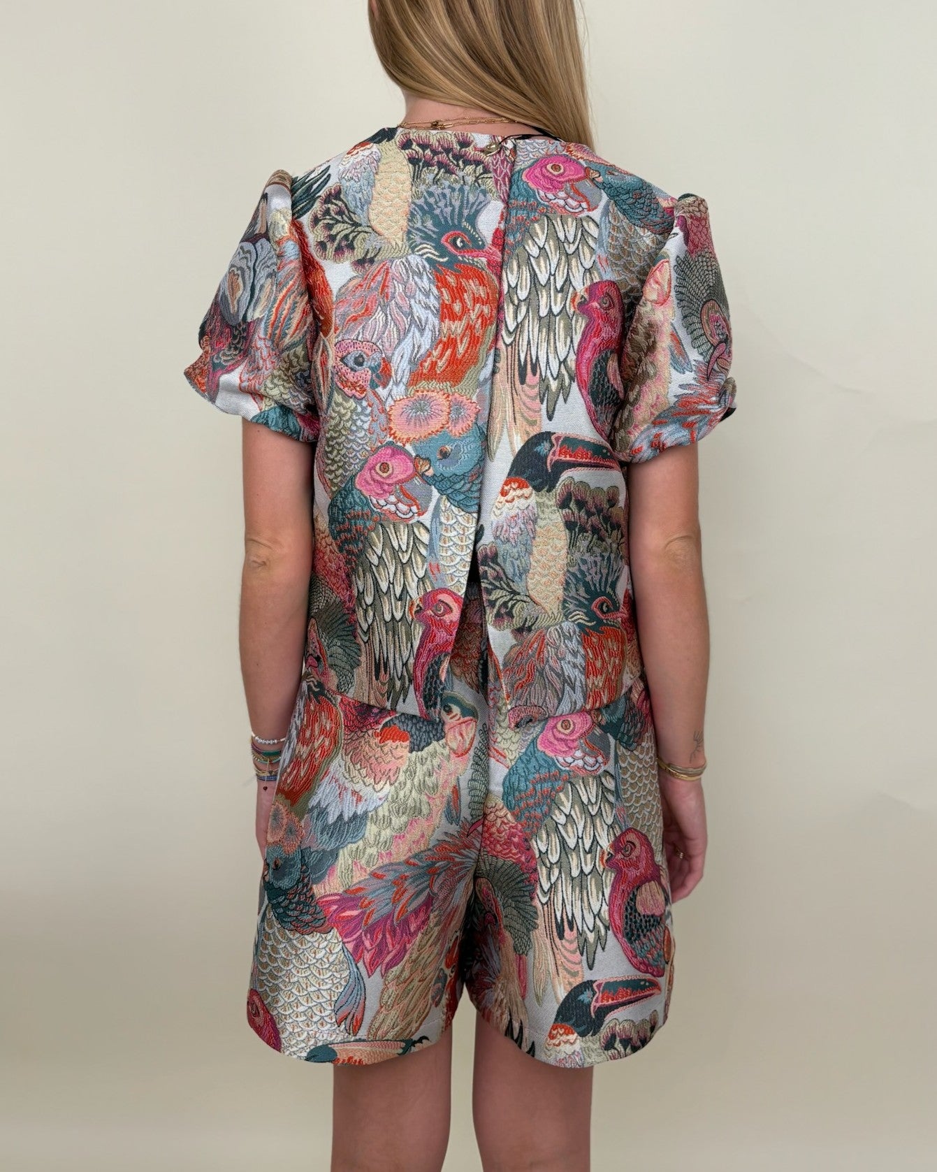 METALLIC JACQUARD PATTERN TOP