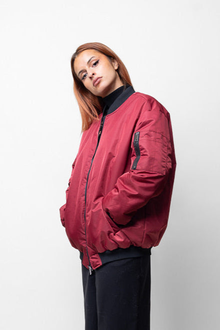 REVERSIBLE BOMBER WITH LEOPARD INTERIOR