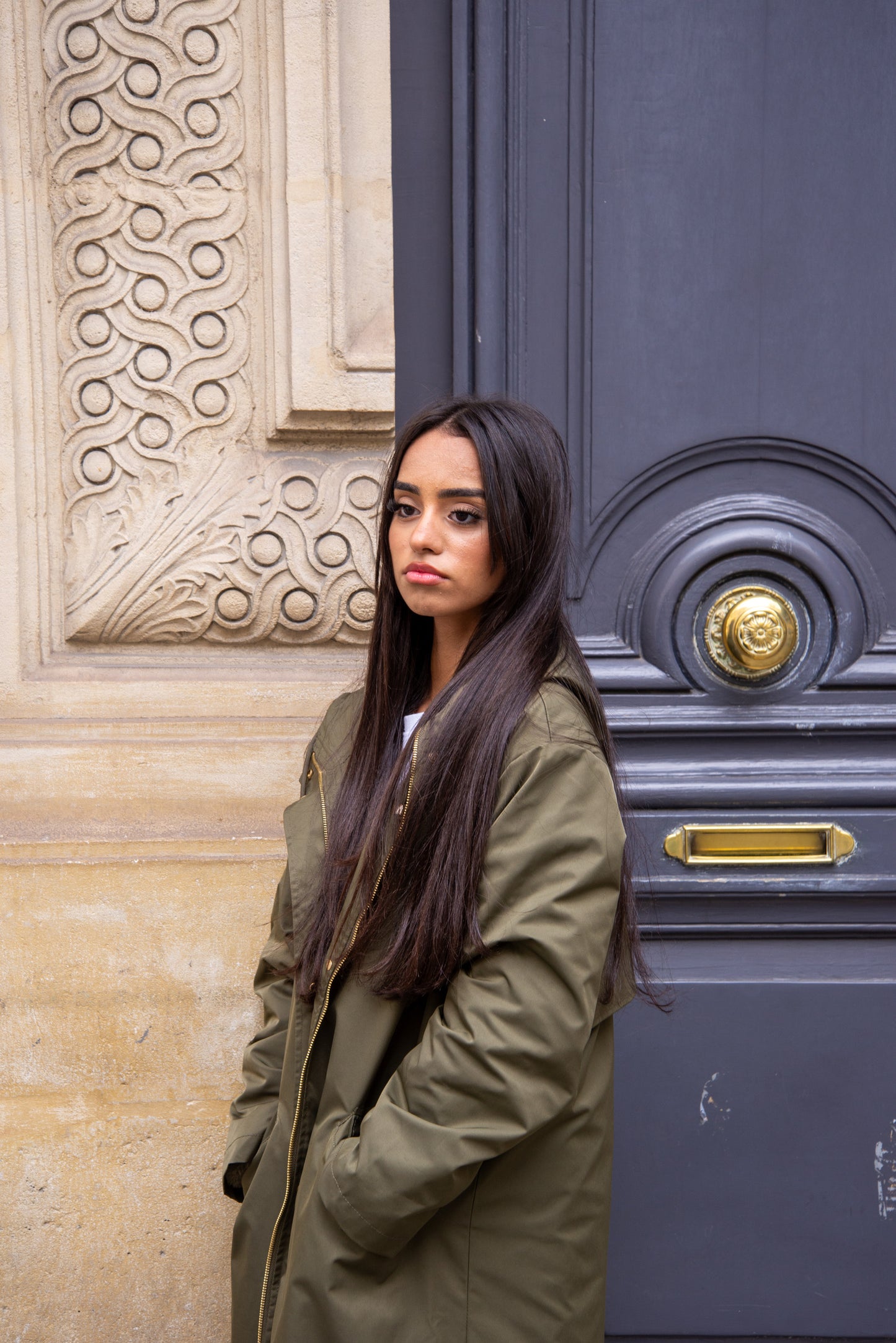 PARKA WITH FAUX FUR HOOD