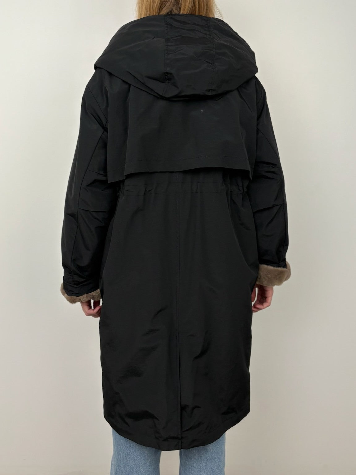 PARKA WITH FAUX FUR HOOD