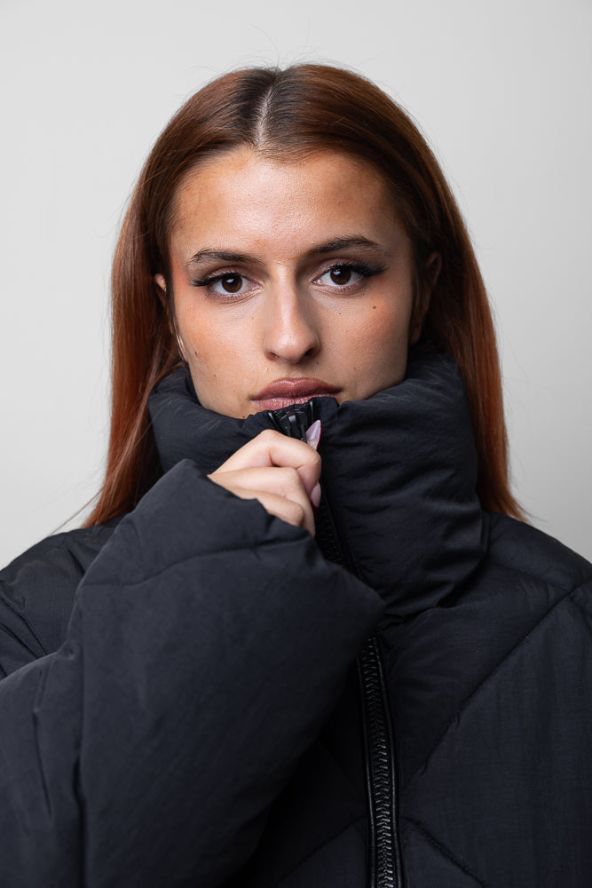Chaqueta larga acolchada
