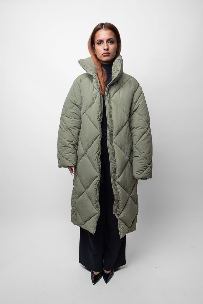 Chaqueta larga acolchada