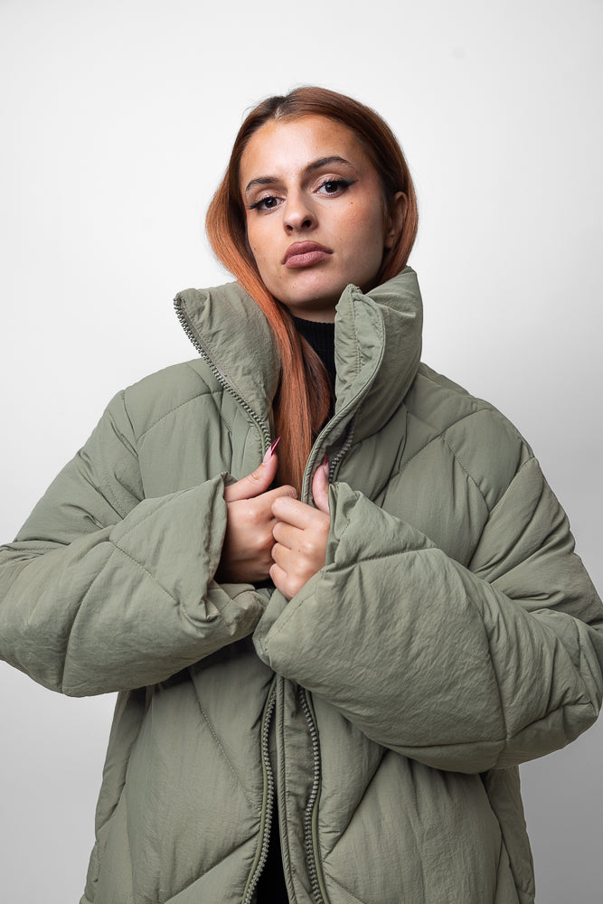 Chaqueta larga acolchada