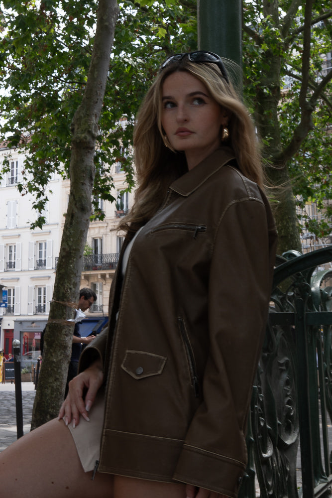 VESTE VINTAGE EN SIMILICUIR