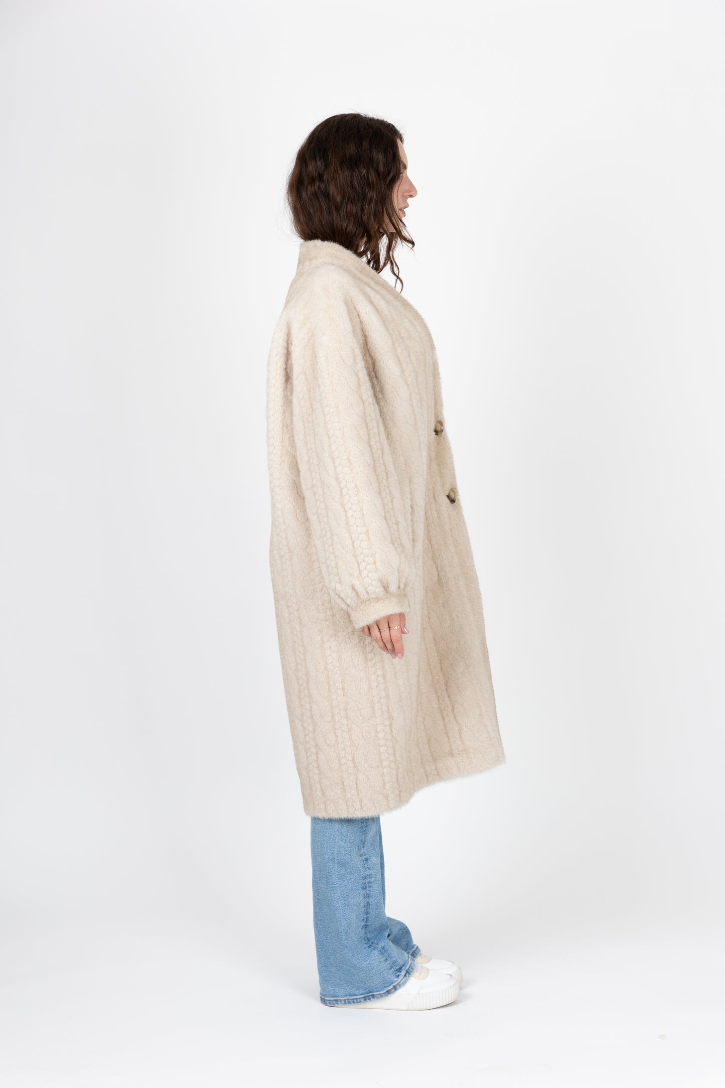 LONG FAUX FUR CARDIGAN