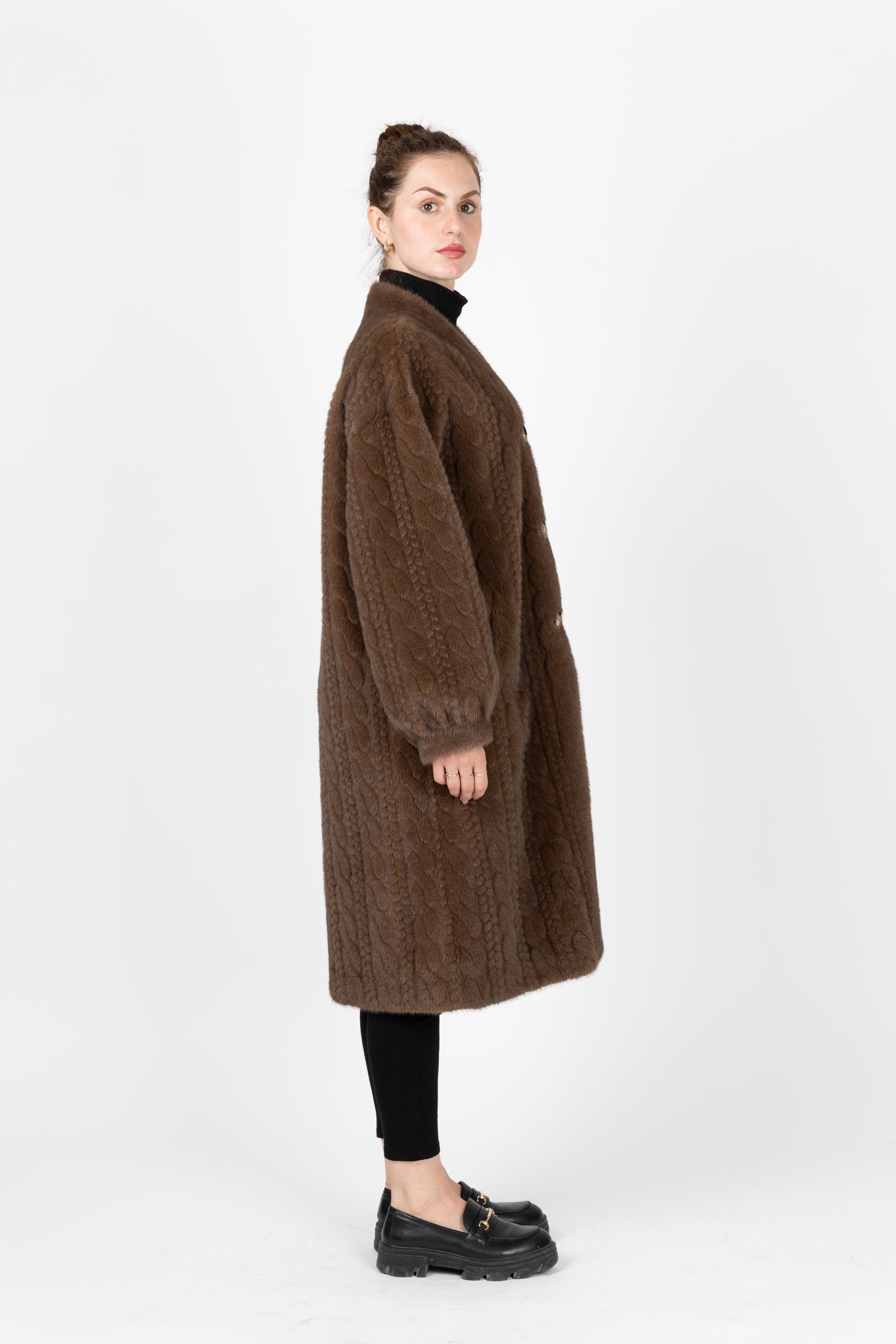 LONG FAUX FUR CARDIGAN