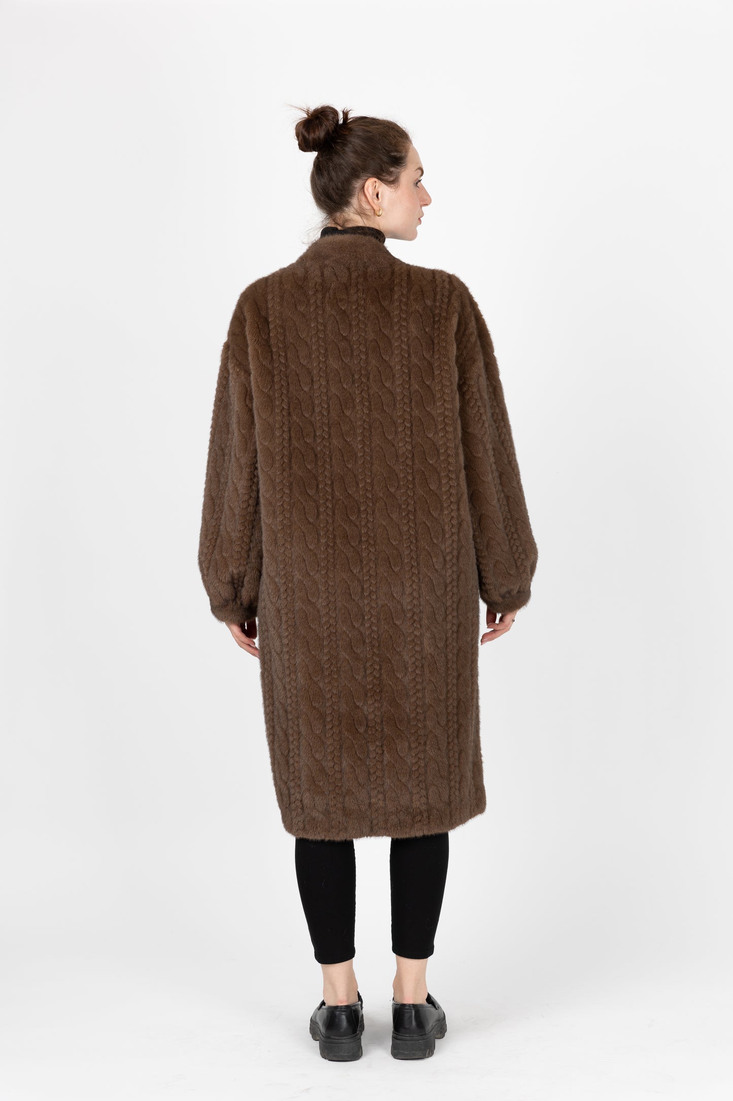 LONG FAUX FUR CARDIGAN