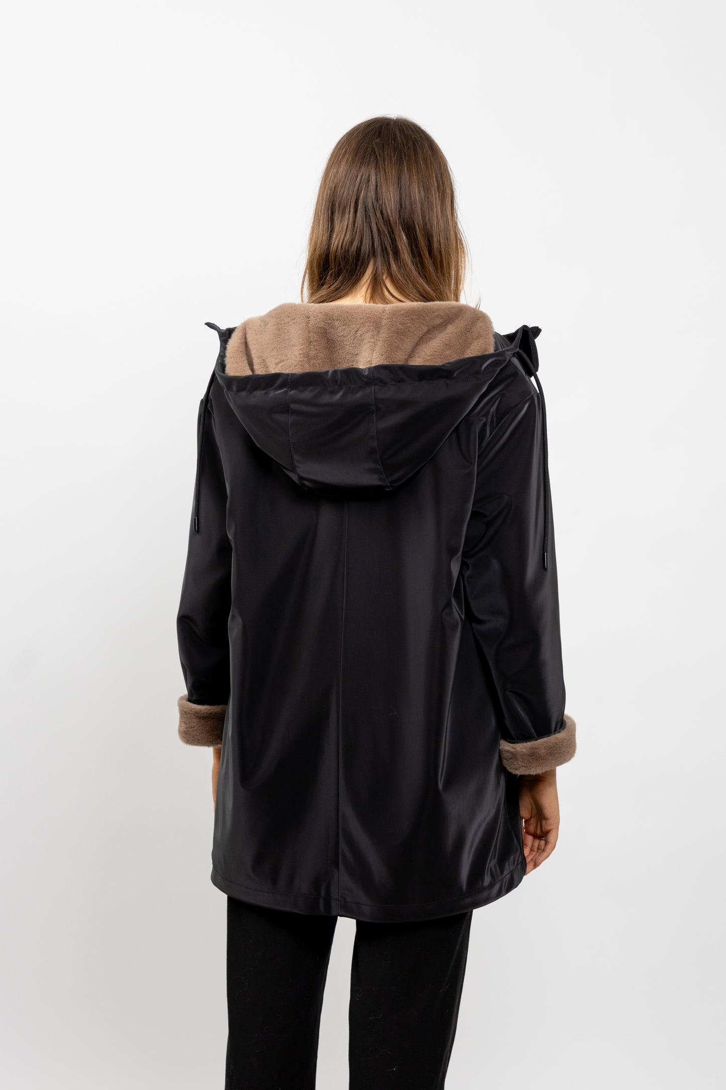 WATERPROOF PARKA WITH FAUX FUR HOOD