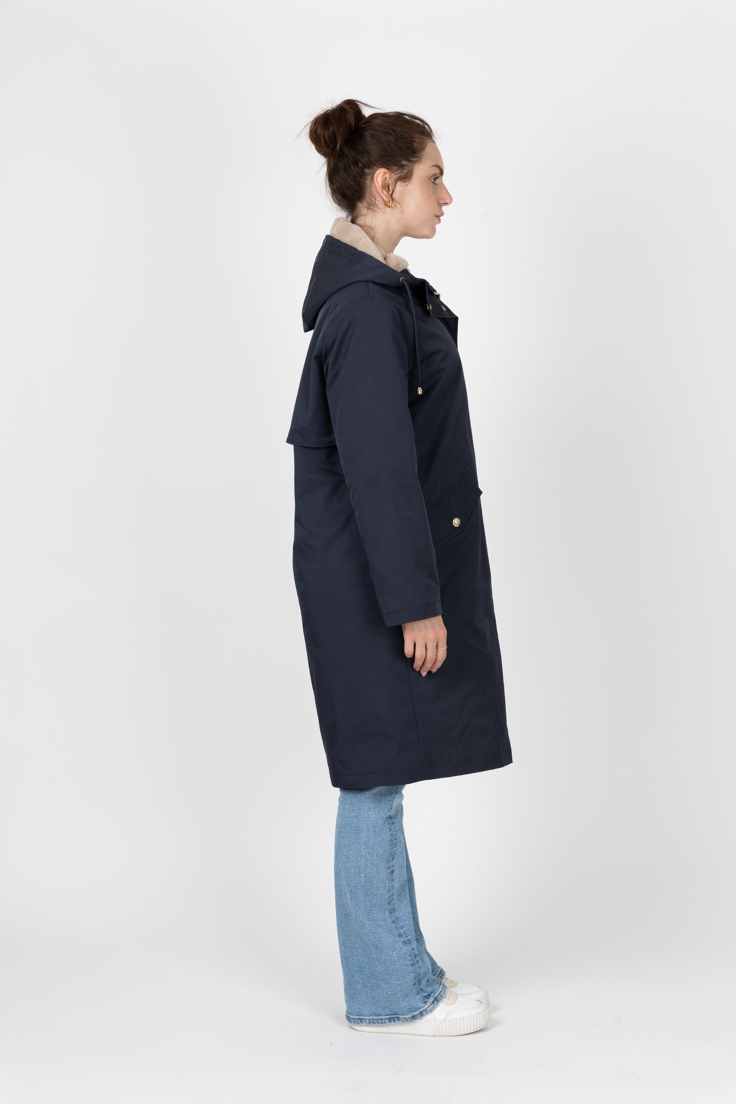 PARKA WITH FAUX FUR HOOD