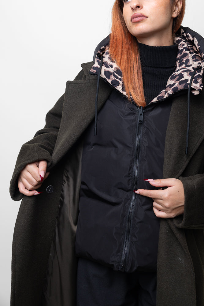 CAPUCHE LÉOPARD RÉVERSIBLE