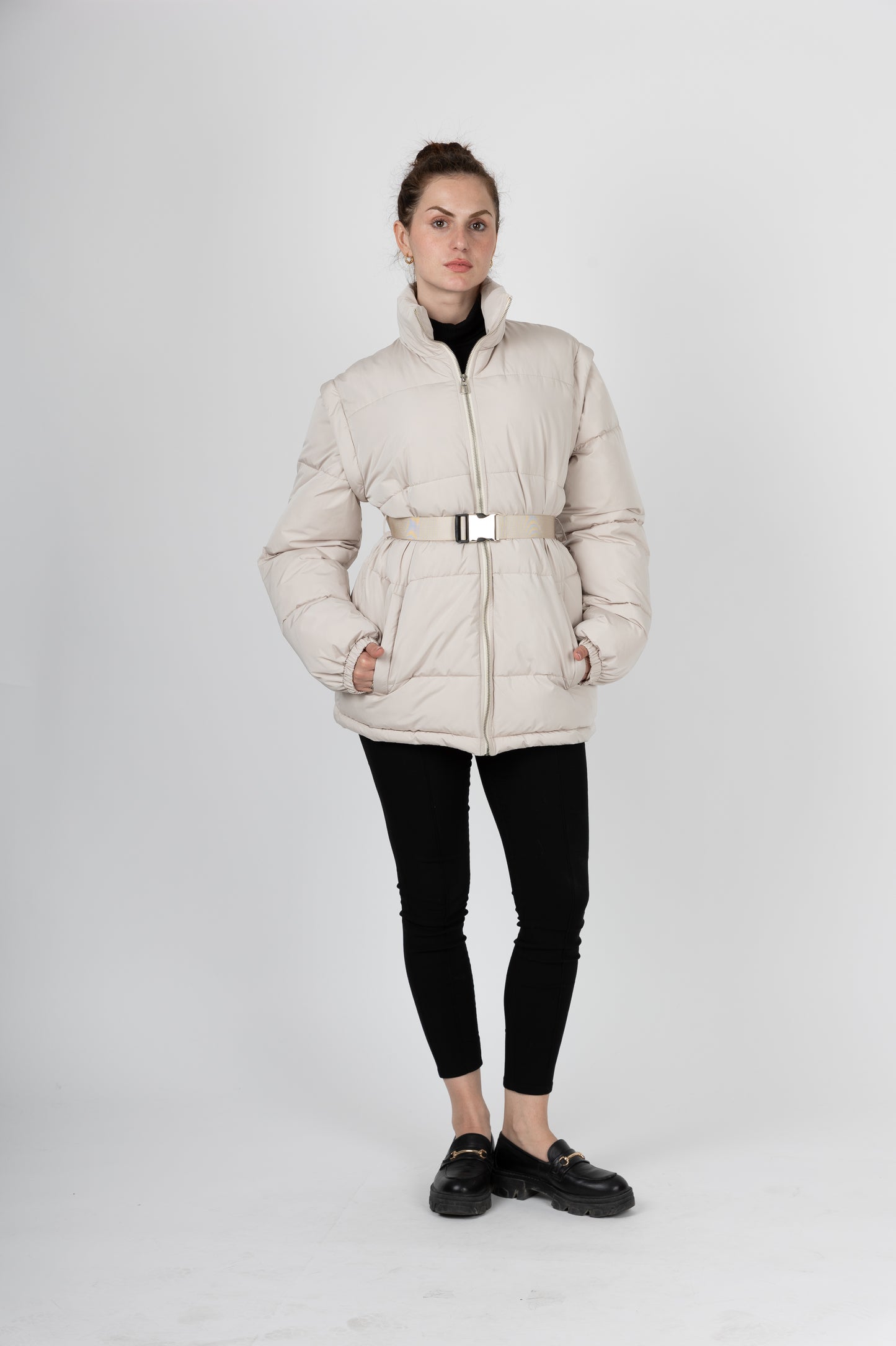 CHAQUETA DE PLUMÍN CON MANGAS DESMONTABLES