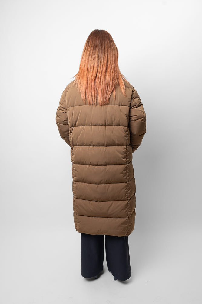 DOUDOUNE LONGUE AVEC COL EFFET MOUTON