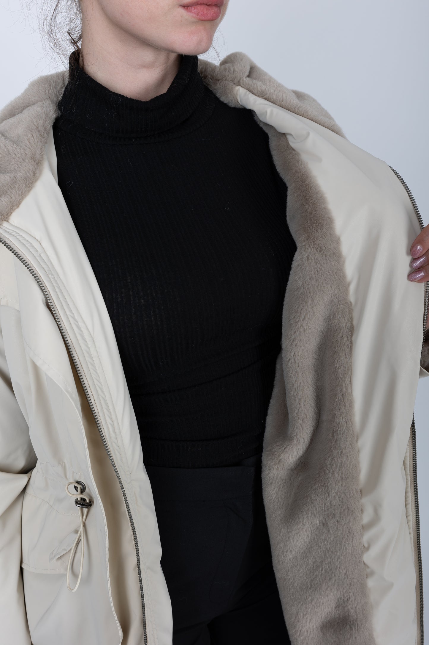 WATERPROOF PARKA WITH FAUX FUR HOOD