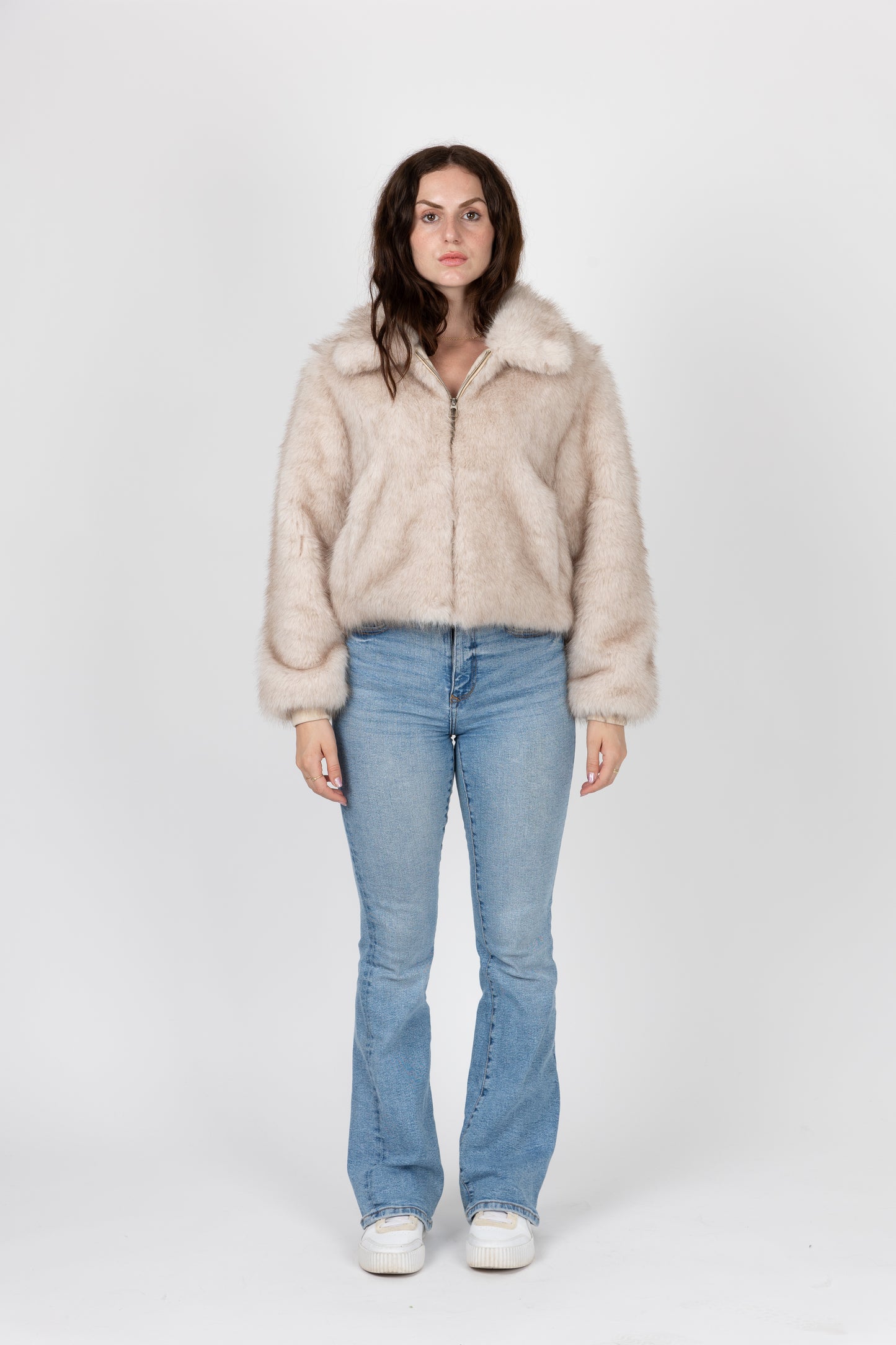 Short faux fur coat