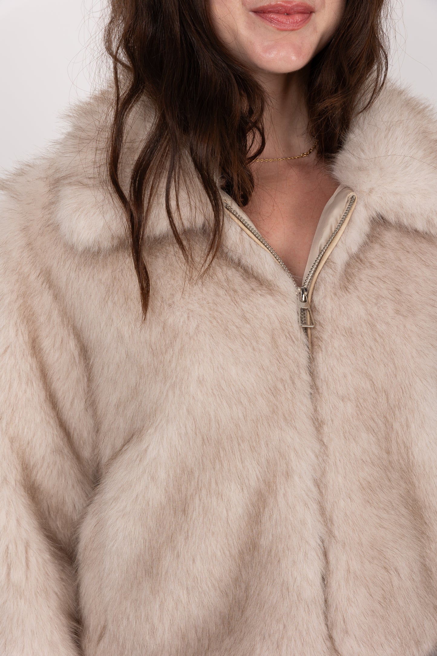 Short faux fur coat