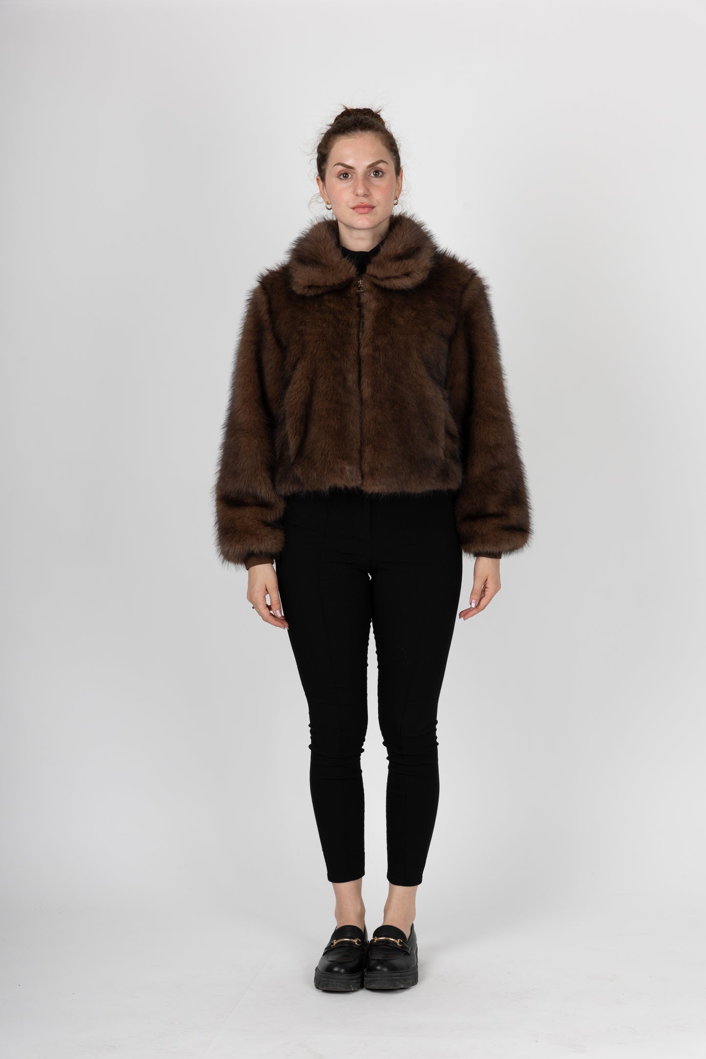 Short faux fur coat