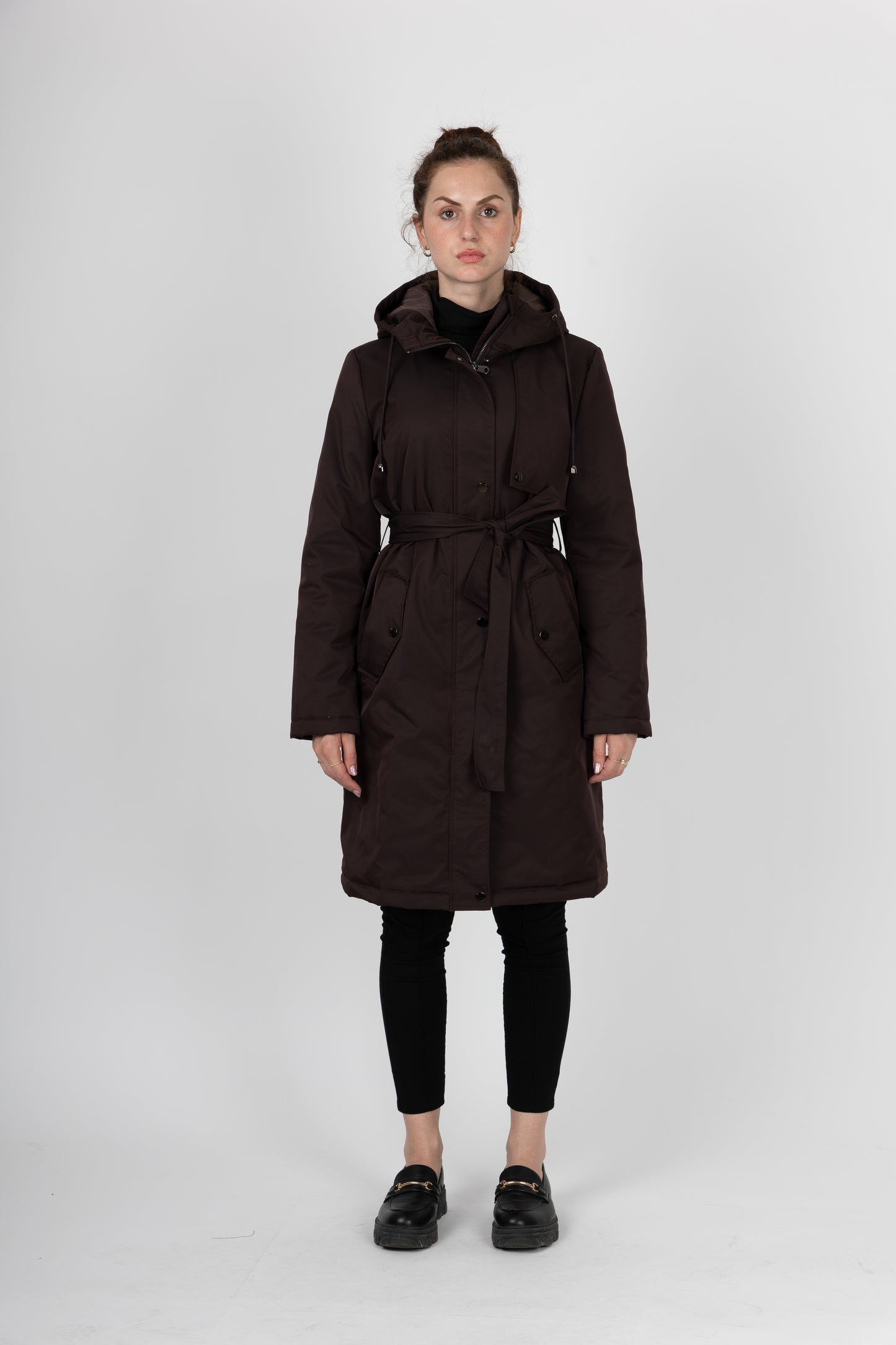 Hooded Trench Coat Style Parka