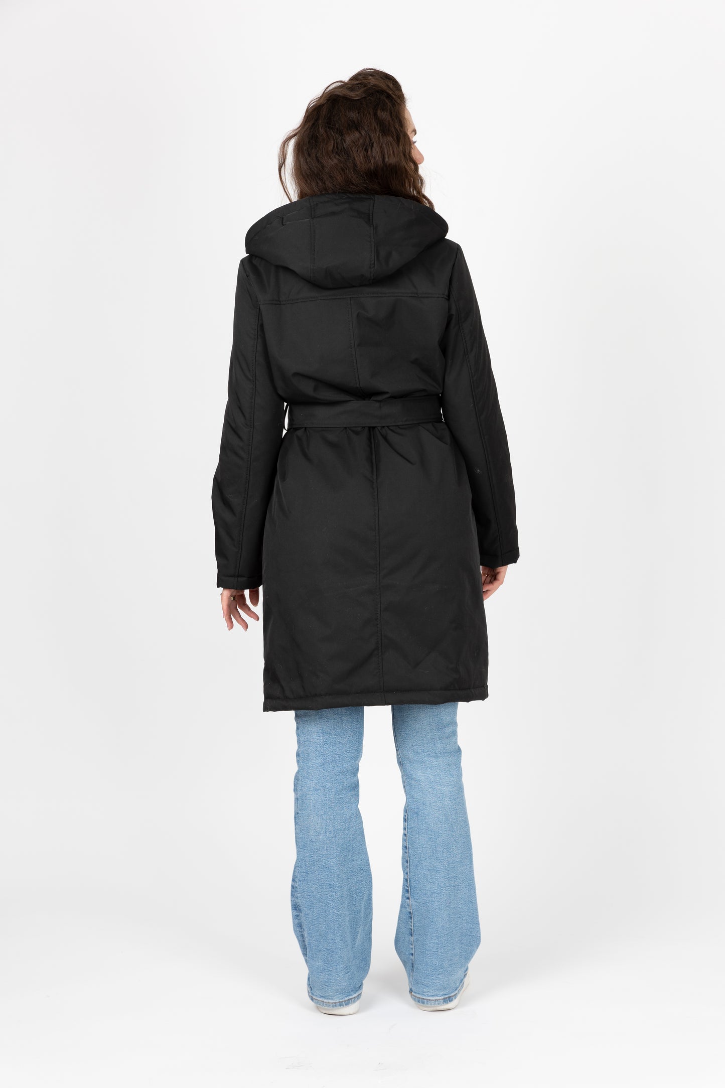 Hooded Trench Coat Style Parka