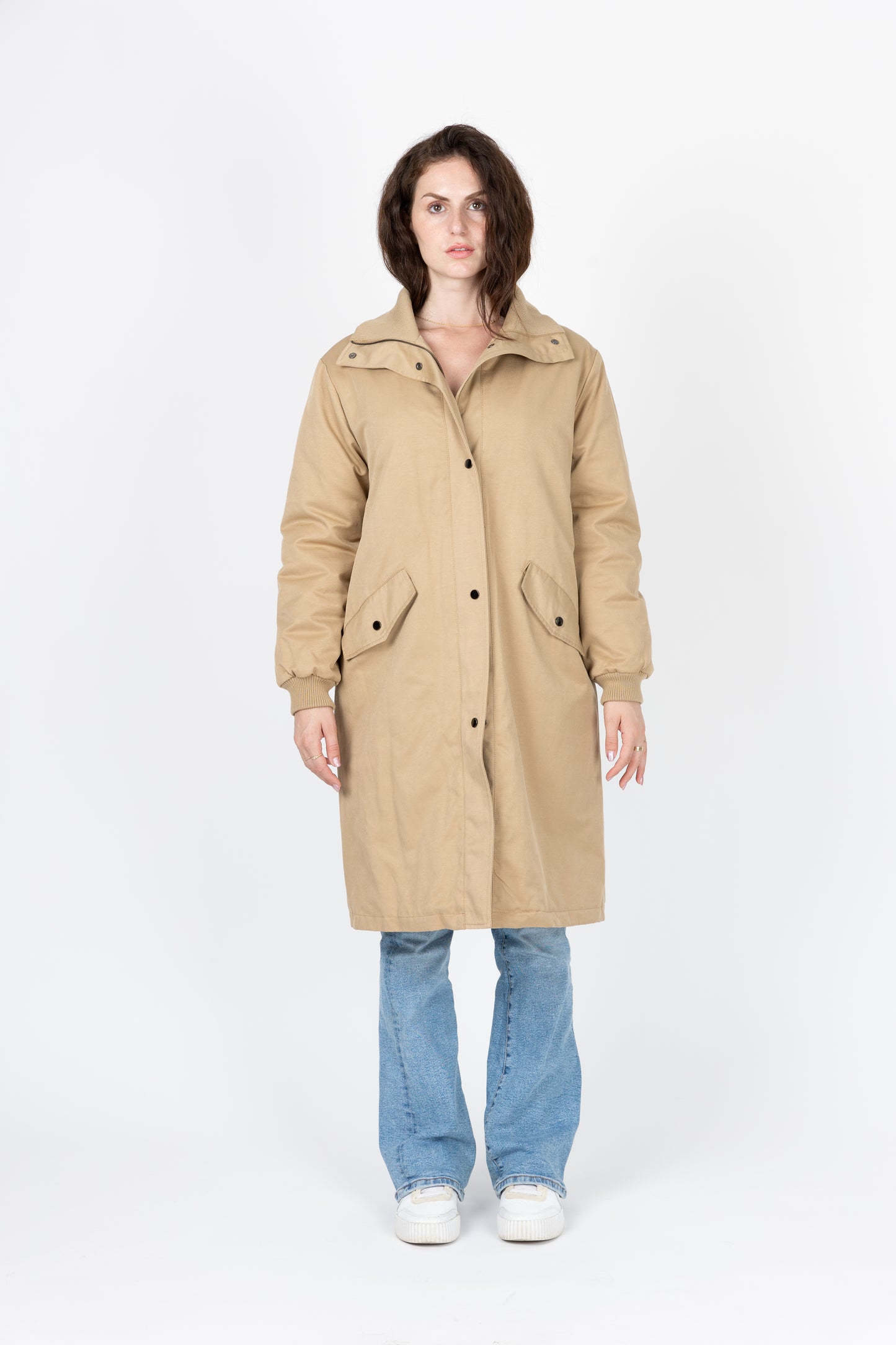 PARKA IMPERMÉABLE EN COTON MÉLANGÉ