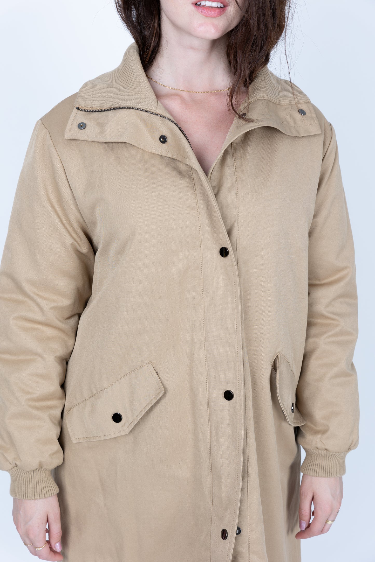 PARKA IMPERMÉABLE EN COTON MÉLANGÉ