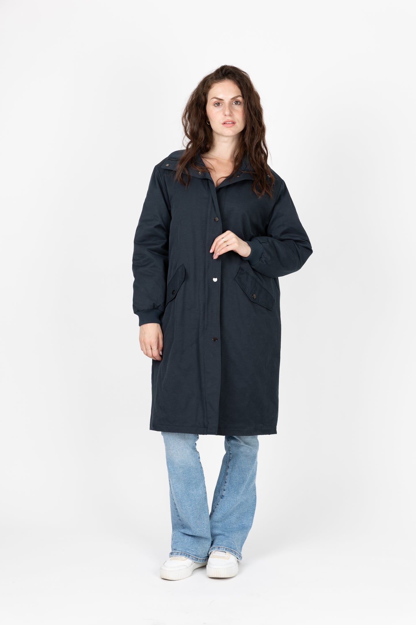 PARKA IMPERMÉABLE EN COTON MÉLANGÉ