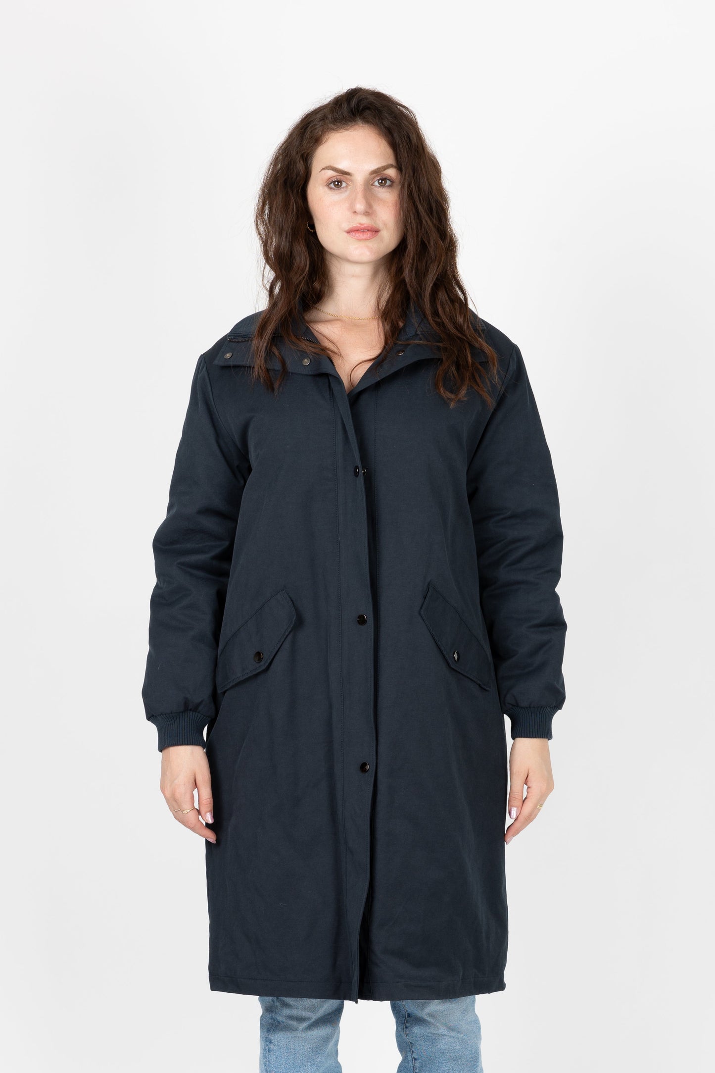 PARKA IMPERMÉABLE EN COTON MÉLANGÉ