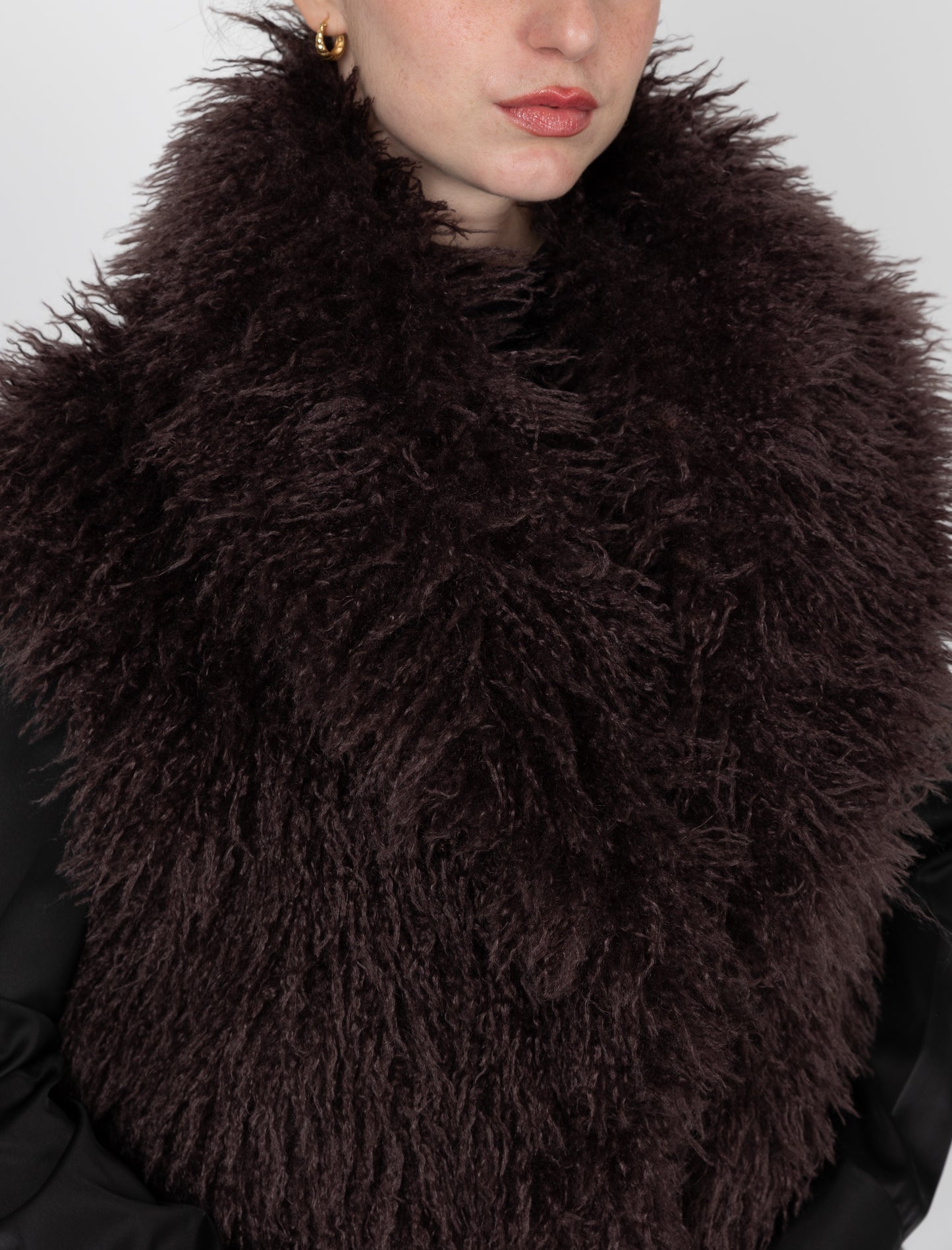 MONGOLIAN SHEEP FAUX FUR SLEEVELESS VEST