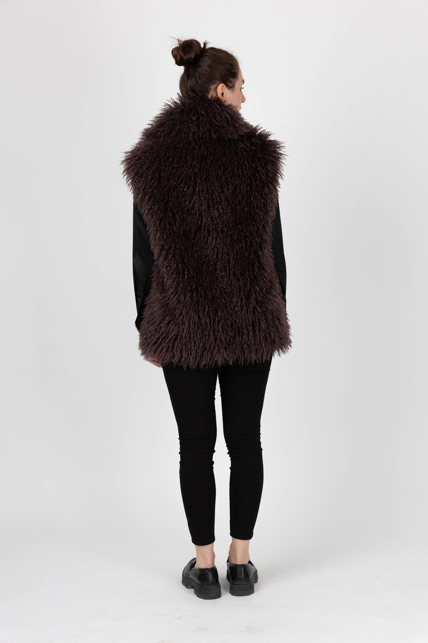 MONGOLIAN SHEEP FAUX FUR SLEEVELESS VEST