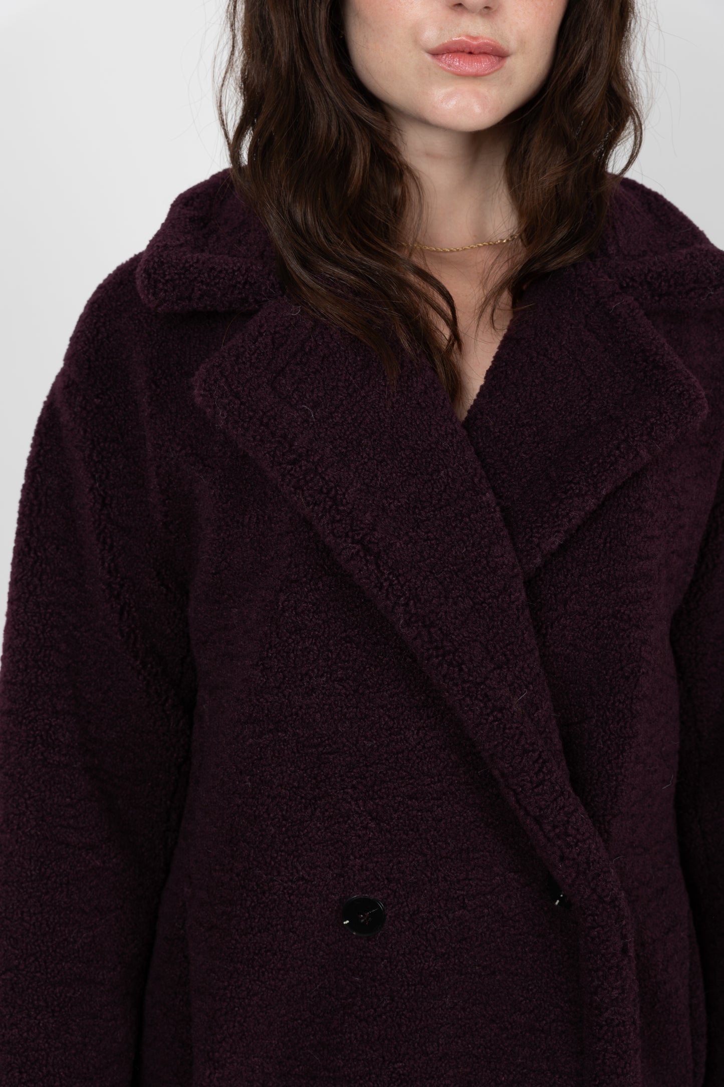 MANTEAU LONG EN FAUSSE FOURRURE MOUTON