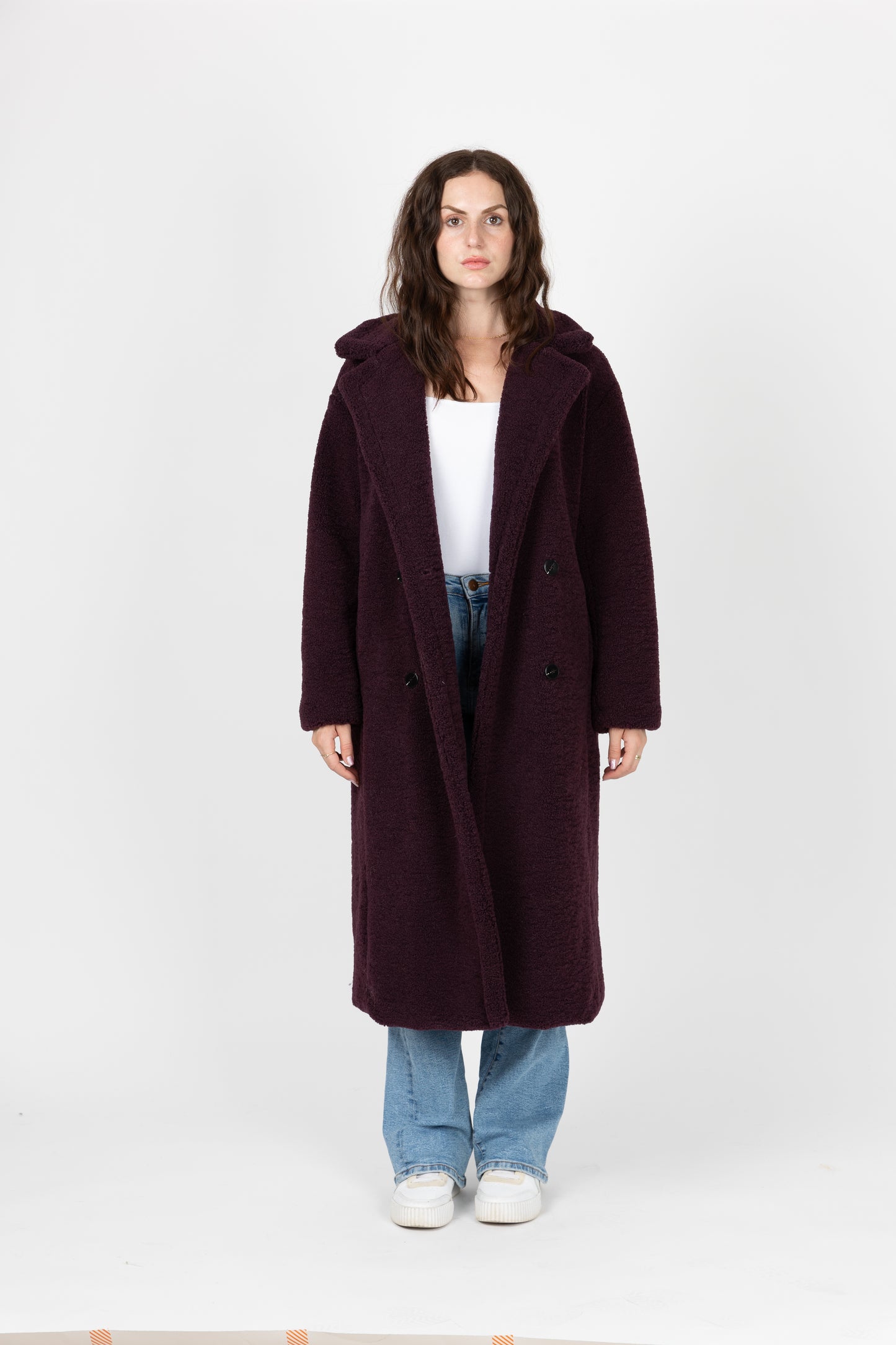 MANTEAU LONG EN FAUSSE FOURRURE MOUTON