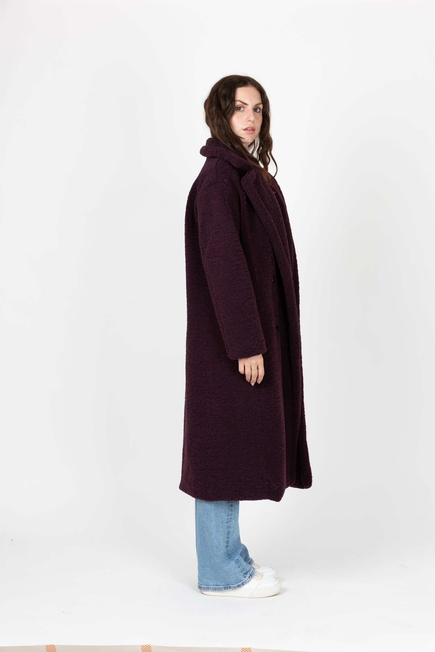 MANTEAU LONG EN FAUSSE FOURRURE MOUTON
