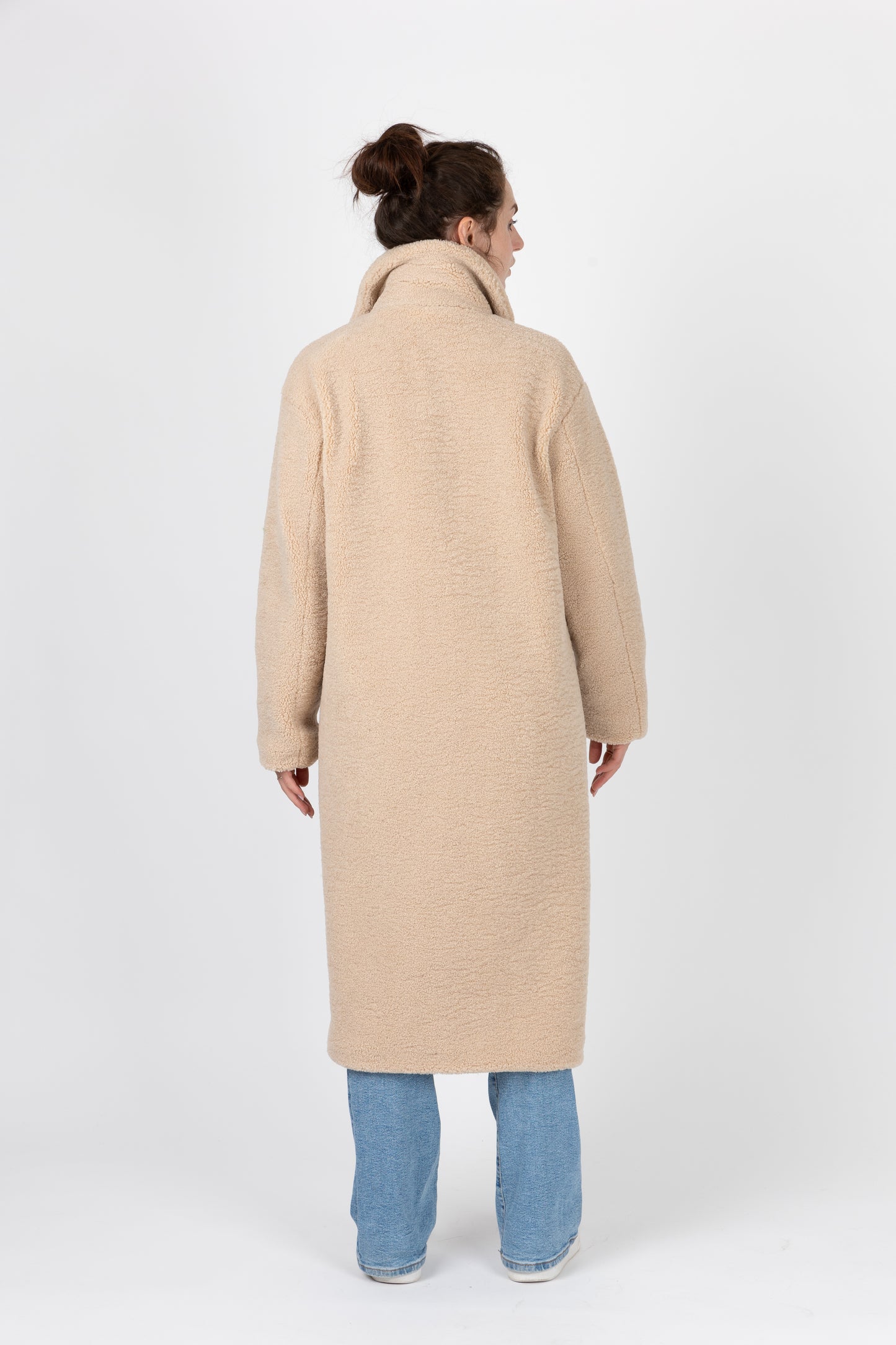 MANTEAU LONG EN FAUSSE FOURRURE MOUTON