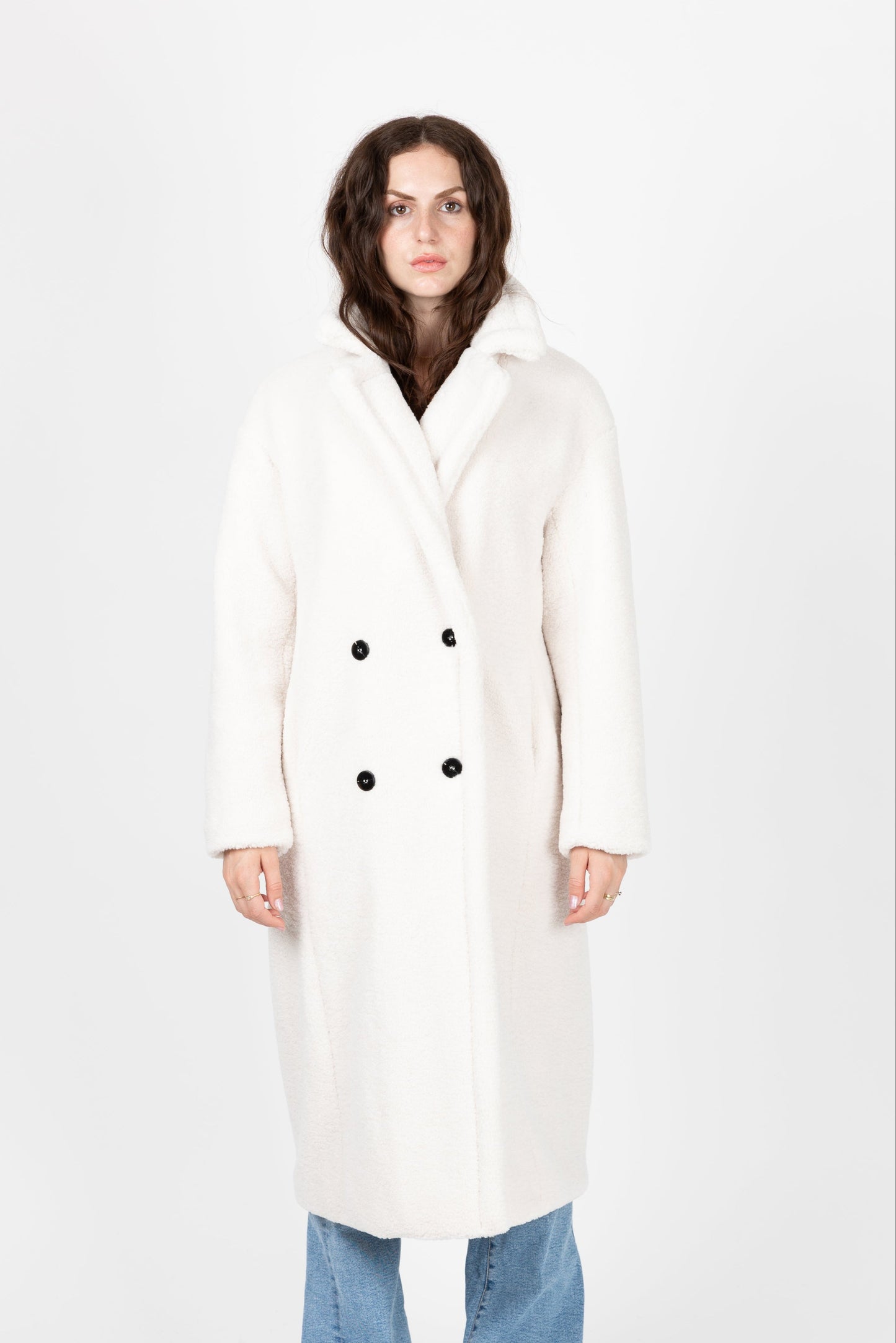 MANTEAU LONG EN FAUSSE FOURRURE MOUTON