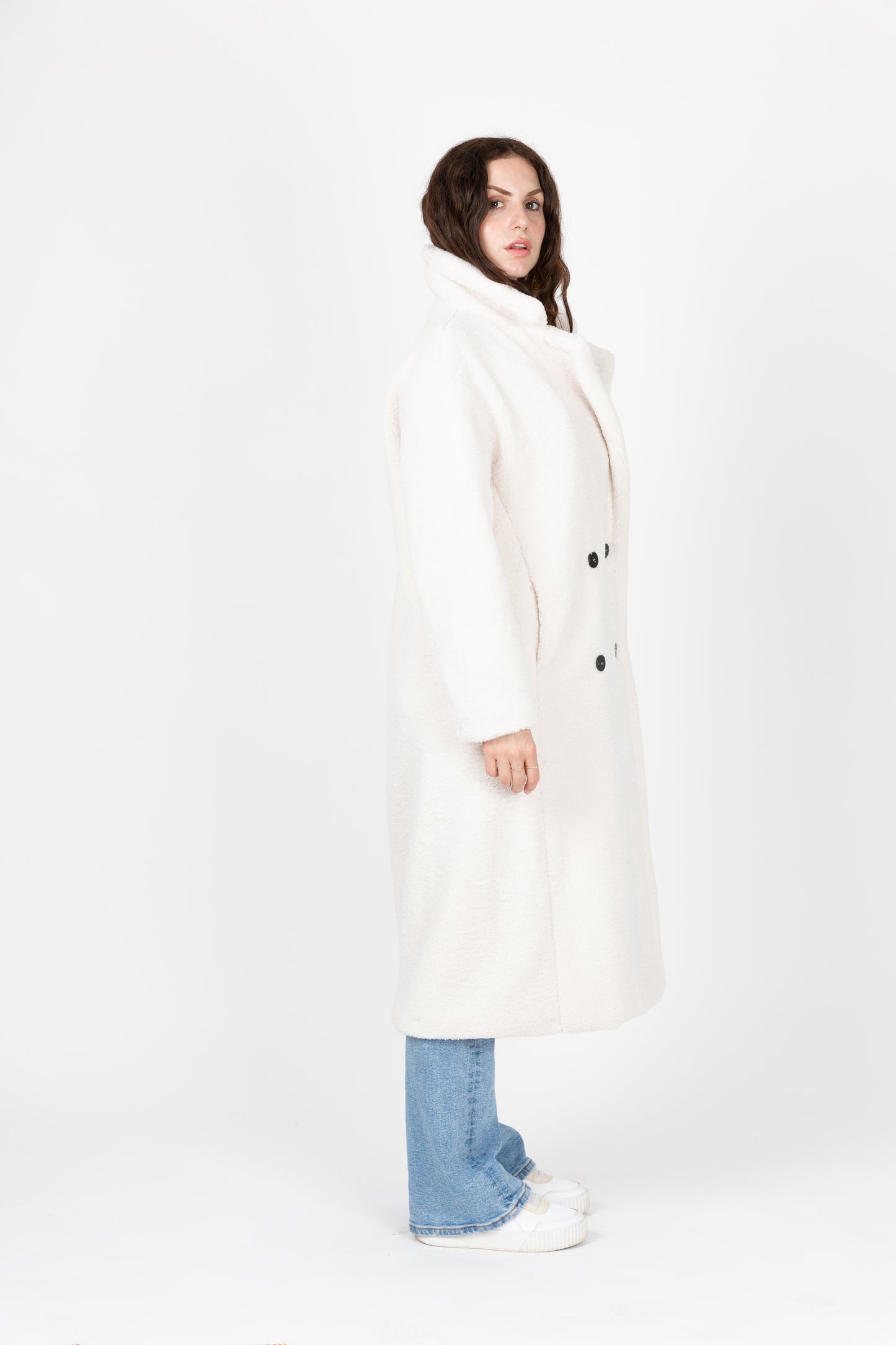 MANTEAU LONG EN FAUSSE FOURRURE MOUTON