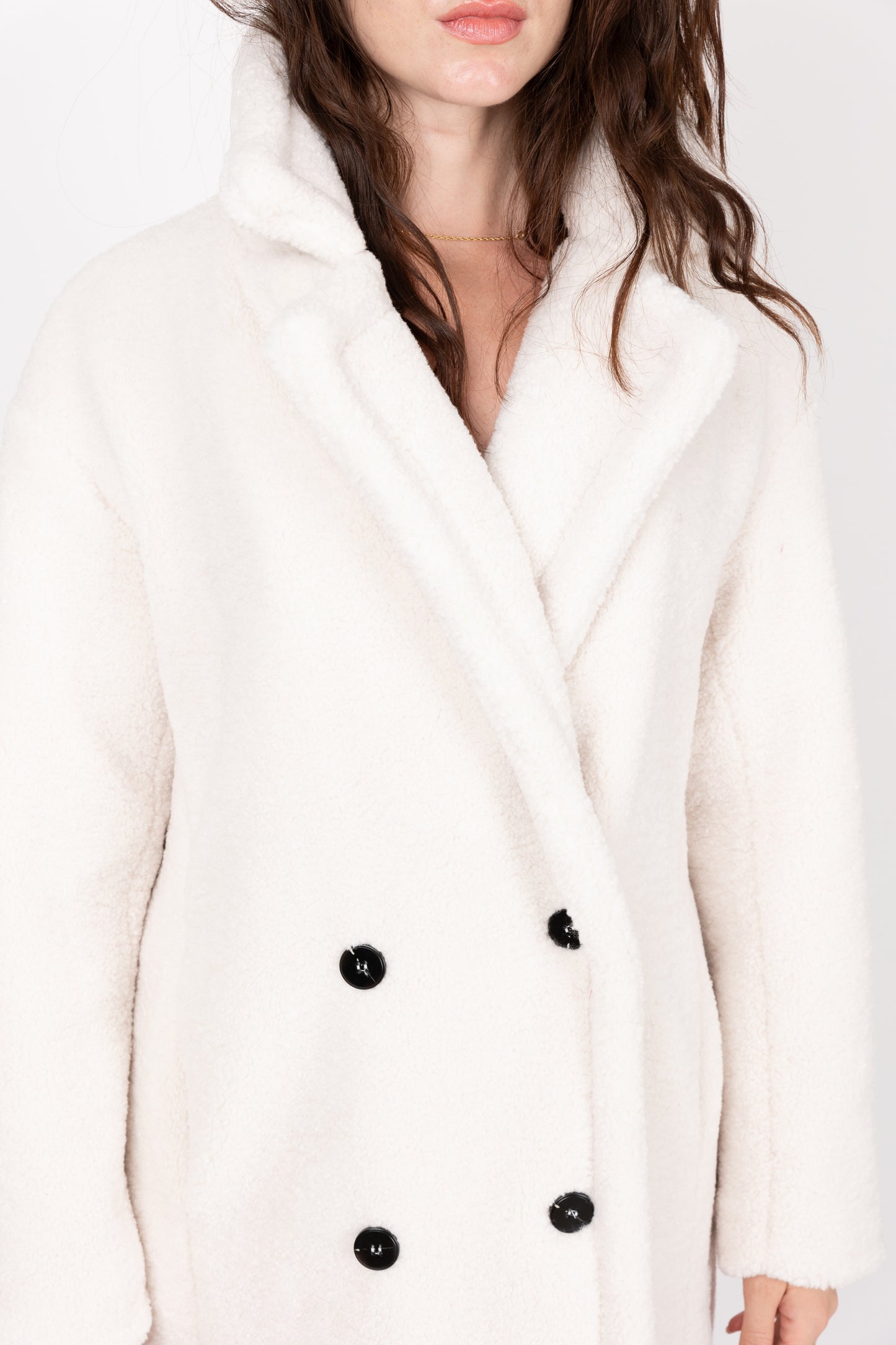 MANTEAU LONG EN FAUSSE FOURRURE MOUTON