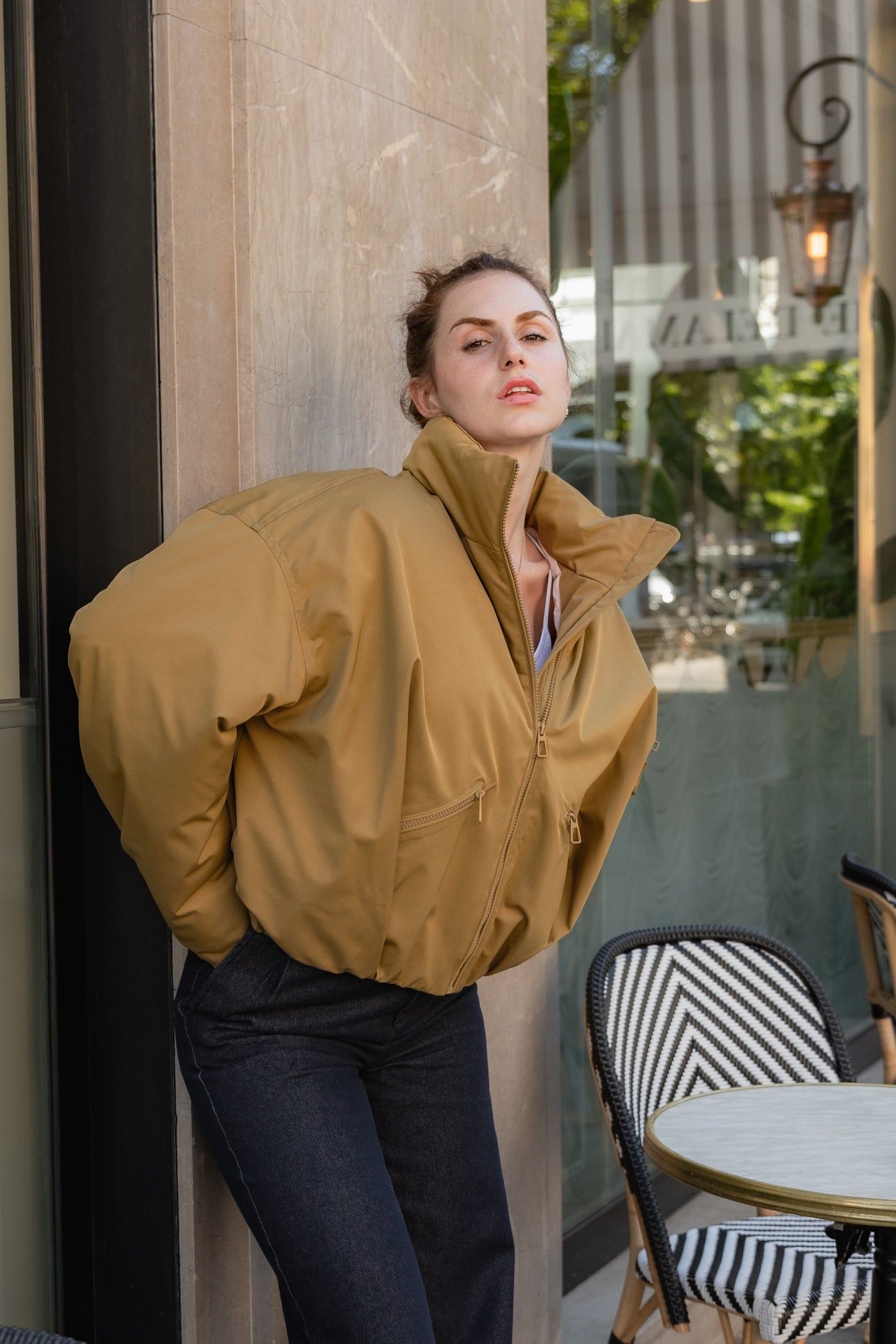 BLOUSON IMPERMÉABLE EFFET BOULE