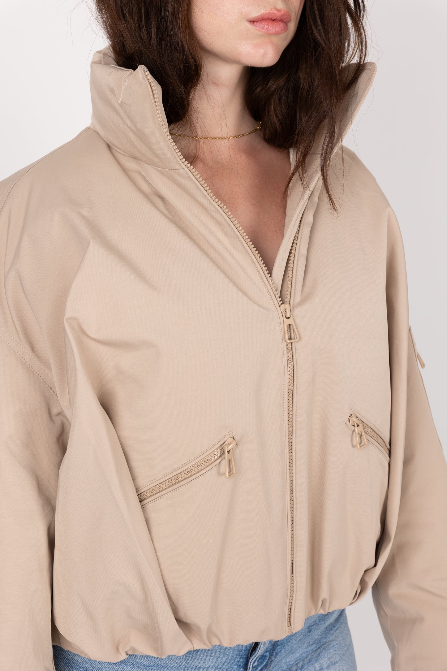 BLOUSON IMPERMÉABLE EFFET BOULE