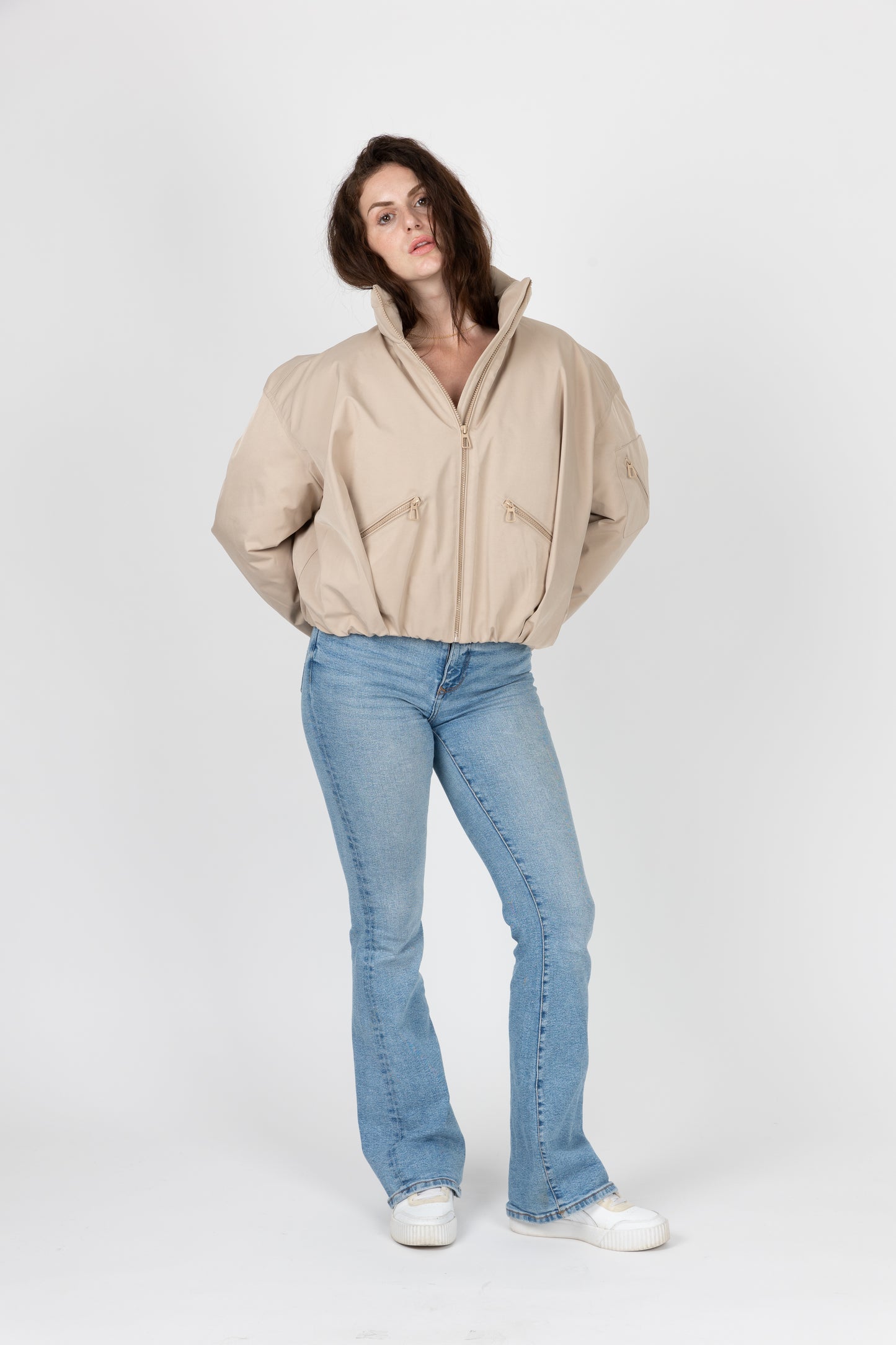BLOUSON IMPERMÉABLE EFFET BOULE