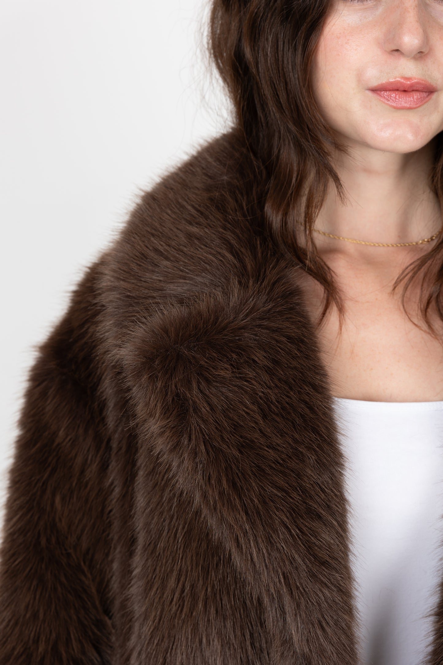 LONG FAUX FUR COAT