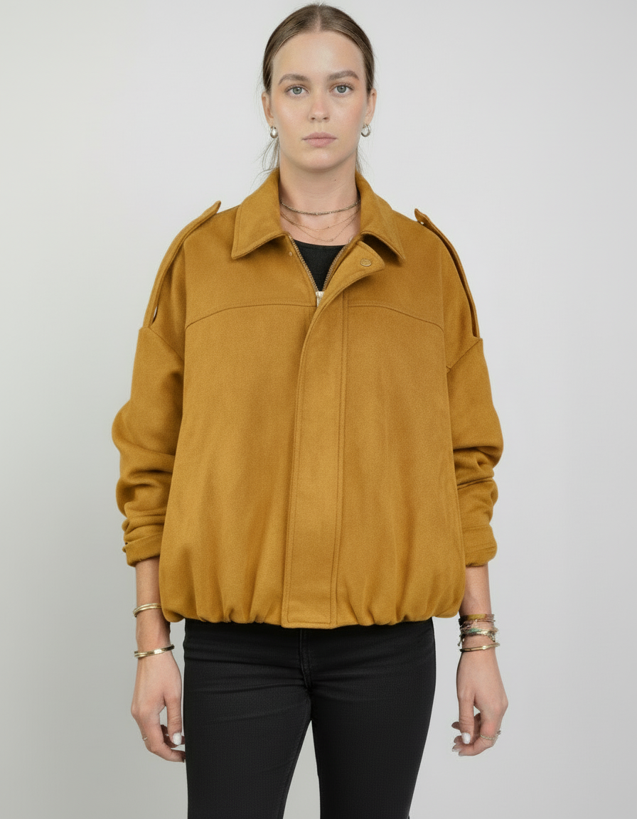 VESTE COURTE EFFET DAIM